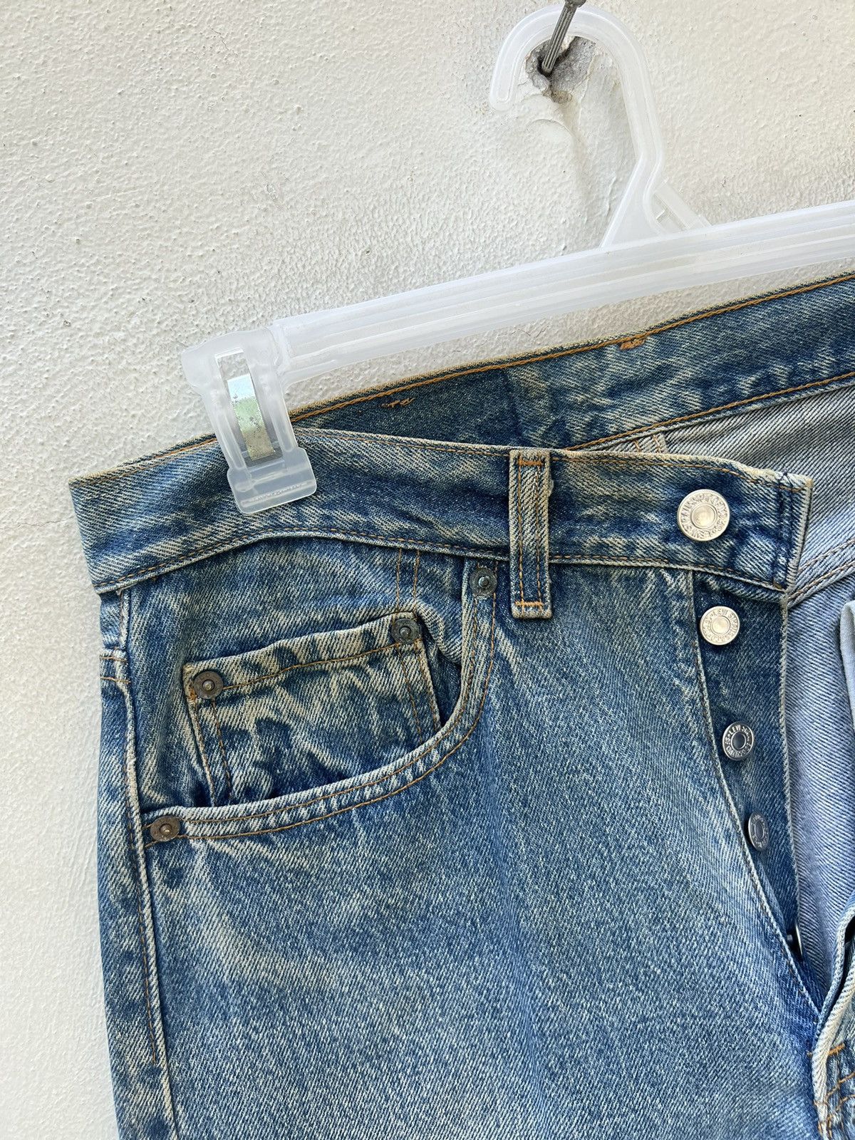 Levi's Vintage 80s Levi’s 501 Distressed Muddy Denim Jeans Size US 31 - 8 Thumbnail