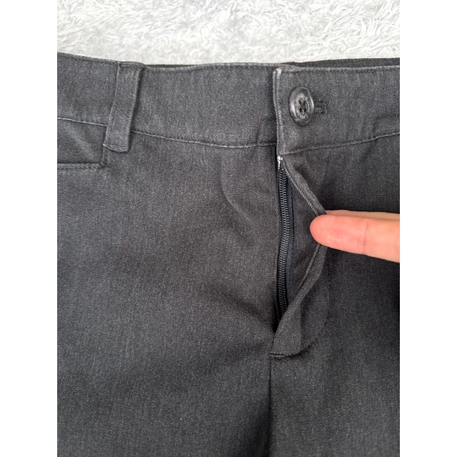 Ralph Lauren Lauren Ralph Lauren Pants Women 6P Gray Cotton Twill Low Rise 29x27 Straight Leg Chino Pockets Zipper Size 28" / US 6 / IT 42 - 5 Thumbnail