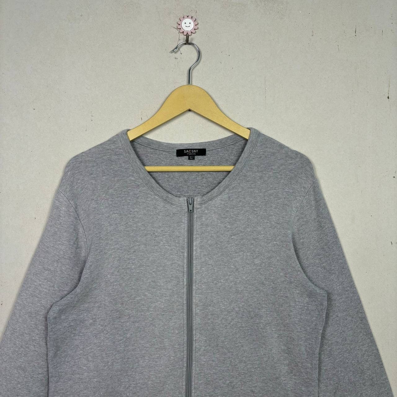 Yohji Yamamoto SACSNY Y'SACCS Gray Full Zip Crop Light Jacket Japanese Size L / US 10 / IT 46 - 3 Thumbnail