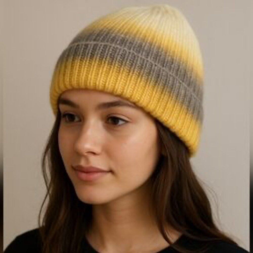 Free People New Free People Gradient Ombre Beanie Hat Size ONE SIZE - 1 Thumbnail