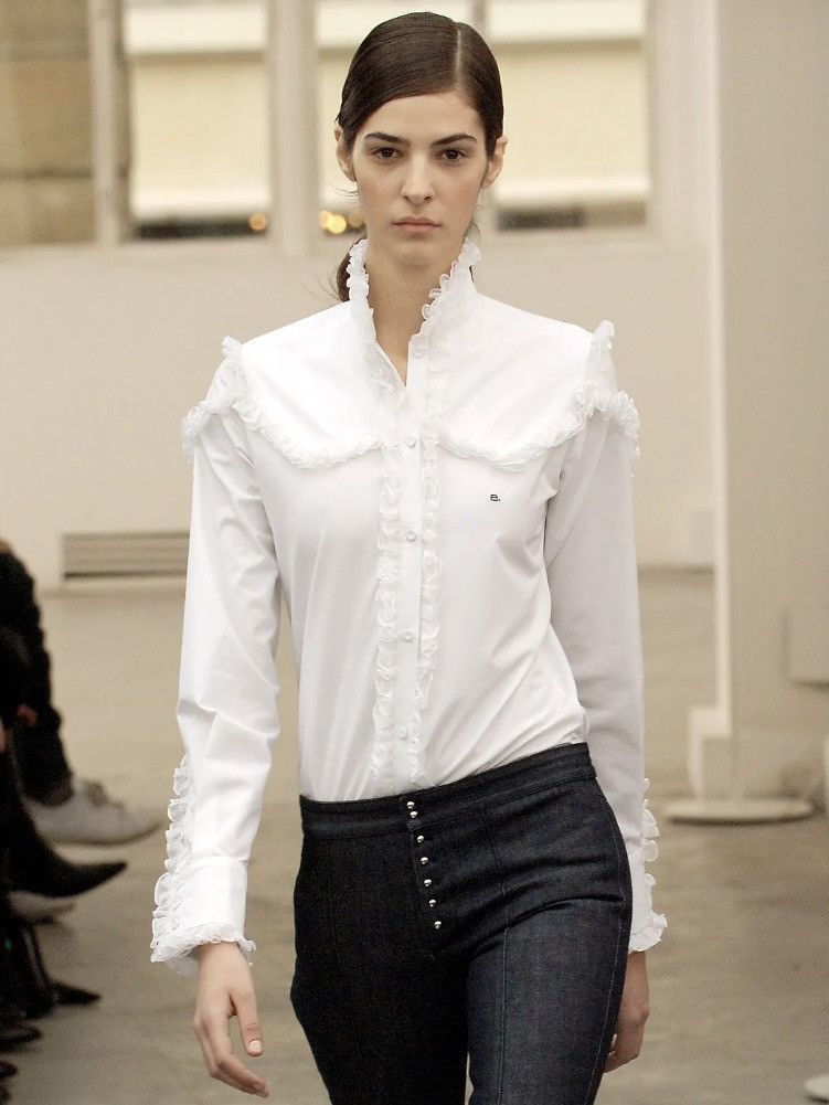 Balenciaga F/W 05 Ruffled Shirt Size M / US 6-8 / IT 42-44 - 1 Thumbnail