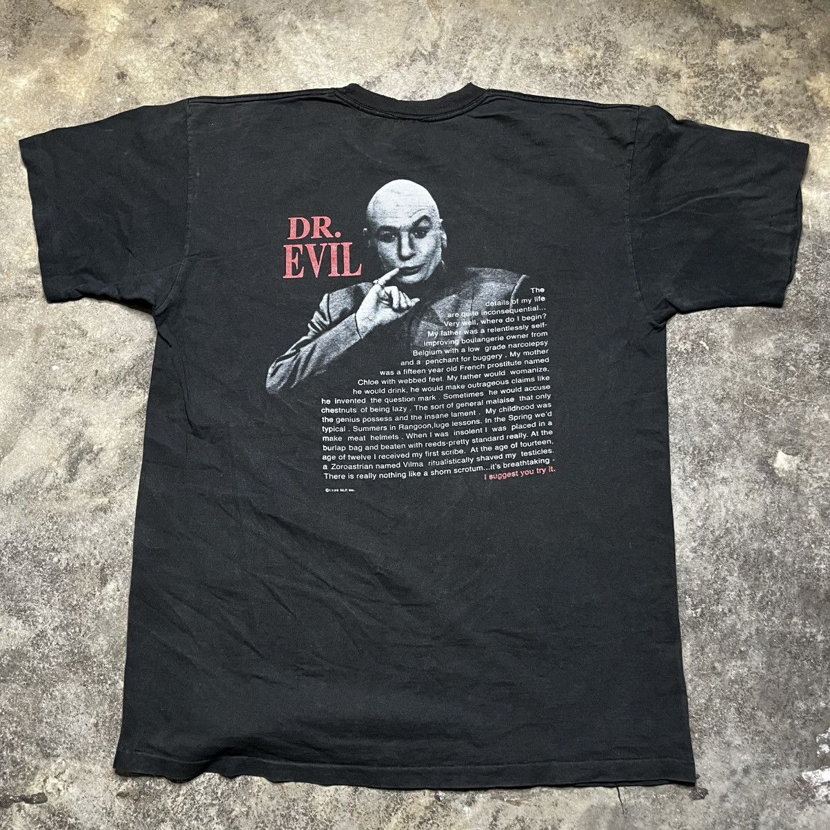 vintage dr evil goldmember austin powers movie promo tshirt