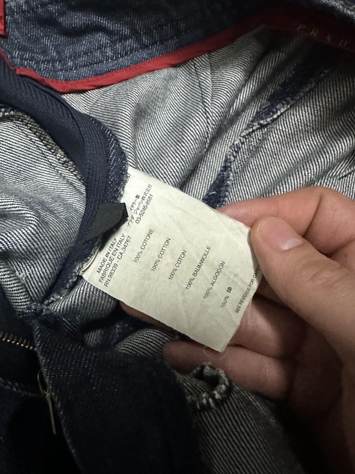 Prada Crazy Prada women's Denim bootcut Avantgarde Archive Size 28" / US 6 / IT 42 - 8 Thumbnail