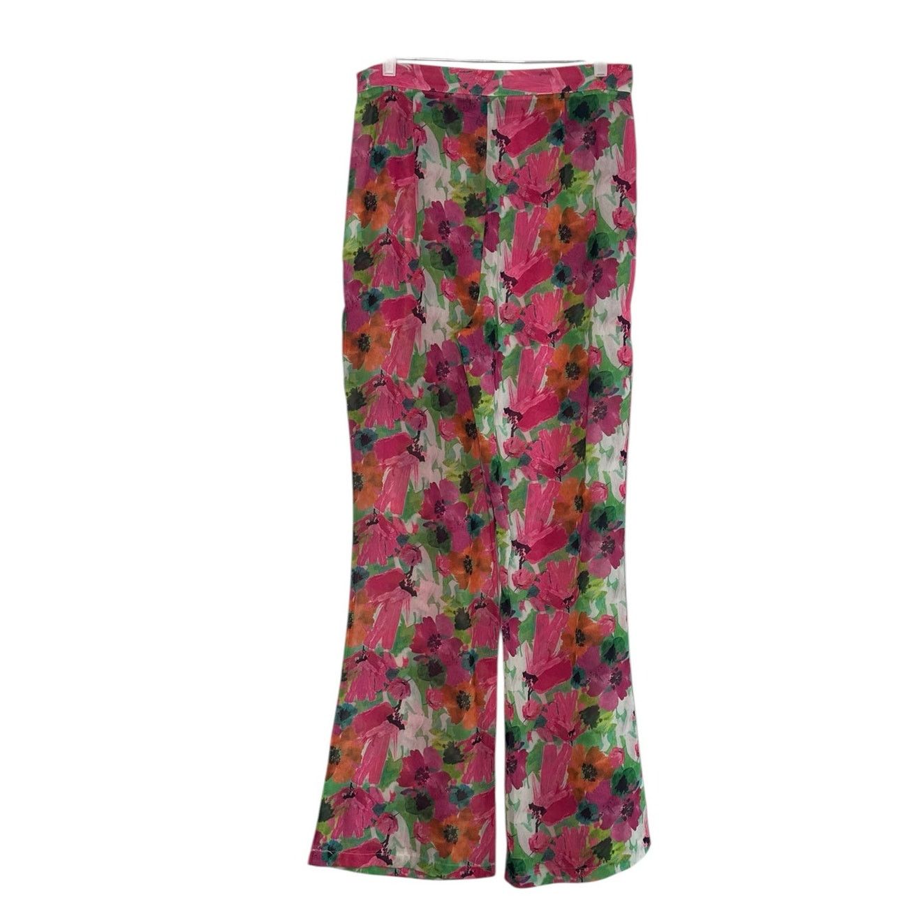 PrettyLittleThing PrettyLittleThing floral sheer cover up pants size 10 Size 32" / US 10 / IT 46 - 2 Thumbnail