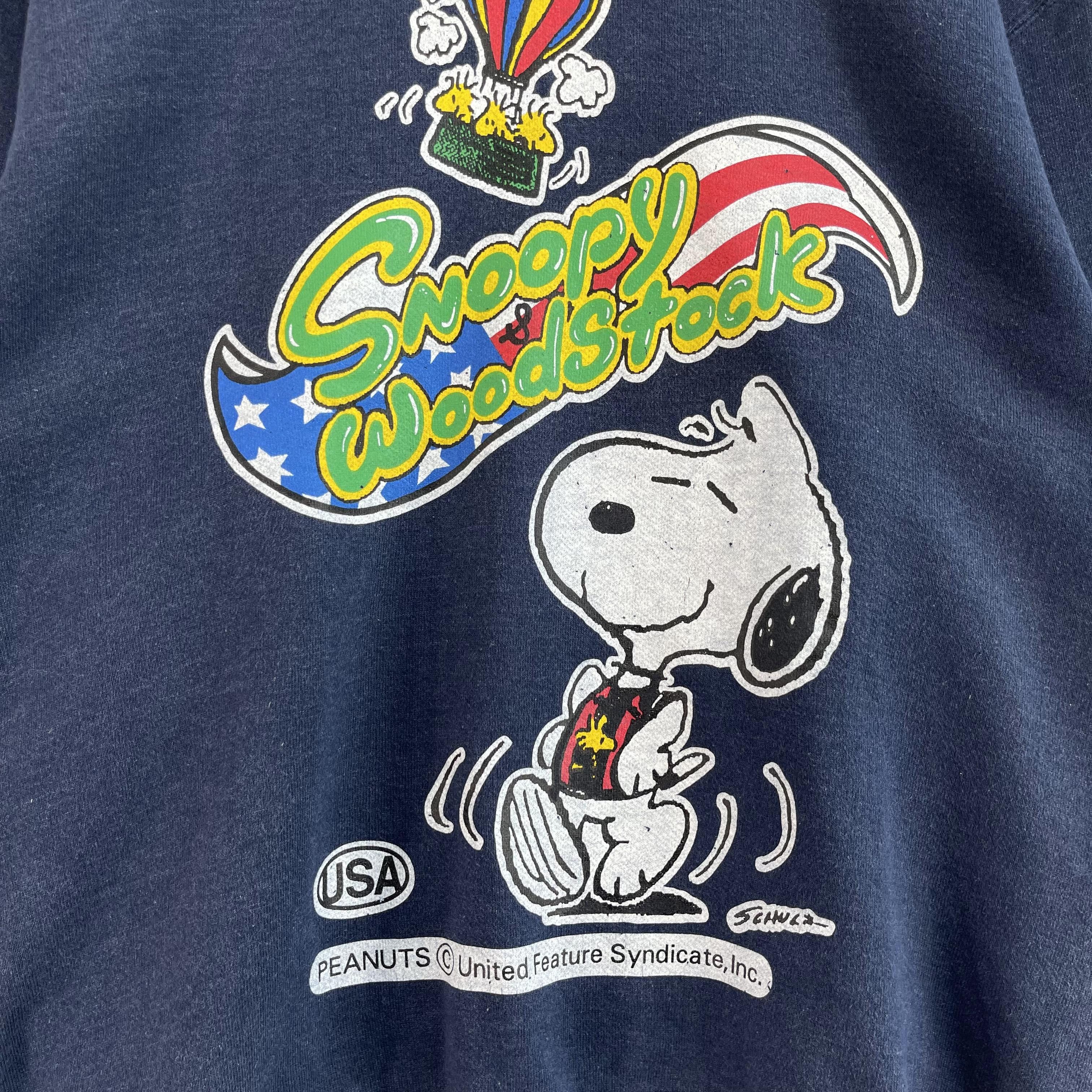 Cartoon Network × Peanuts × Vintage Vintage 90's SNOOPY Woodstock Cartoon Printed Sweatshirt Size US M / EU 48-50 / 2 - 2 Thumbnail