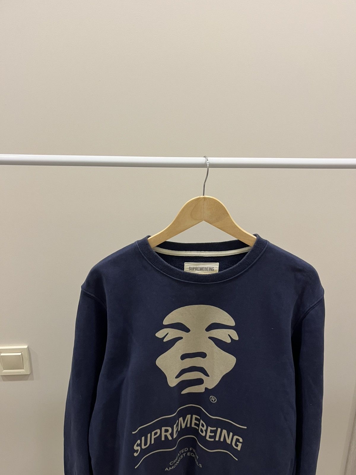 SUPREMEBEING Supremebeing Face Sweatshirt Blue Y2K Rare Size US L / EU 52-54 / 3 - 2 Thumbnail