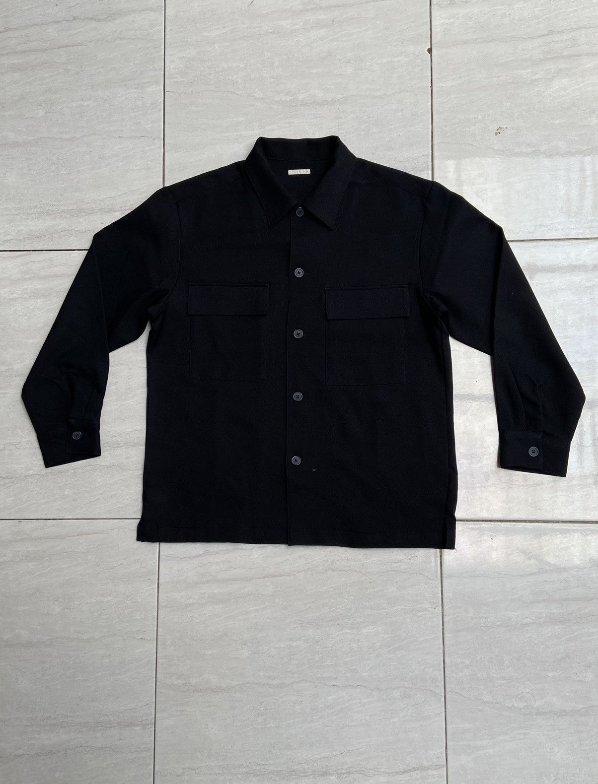 GU GU Black Boxy Oversize Black Outer Shirt Size US L / EU 52-54 / 3 - 6 Thumbnail