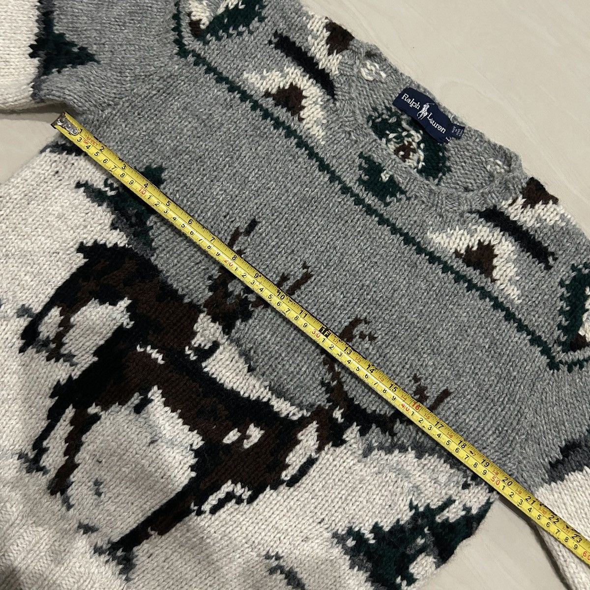 RRL Ralph Lauren Vintage90s Polo Ralph Lauren KnitSweater Deer in a Landscape Size US S / EU 44-46 / 1 - 7 Thumbnail