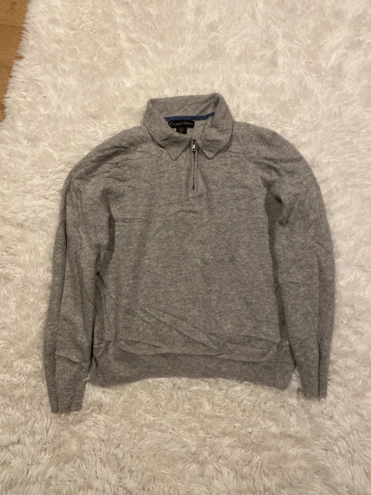 Christian Lacroix Christian Lacroix Men's 100% 2- Ply Cashmere 1/4-Zip Sweate Size US L / EU 52-54 / 3 - 4 Thumbnail