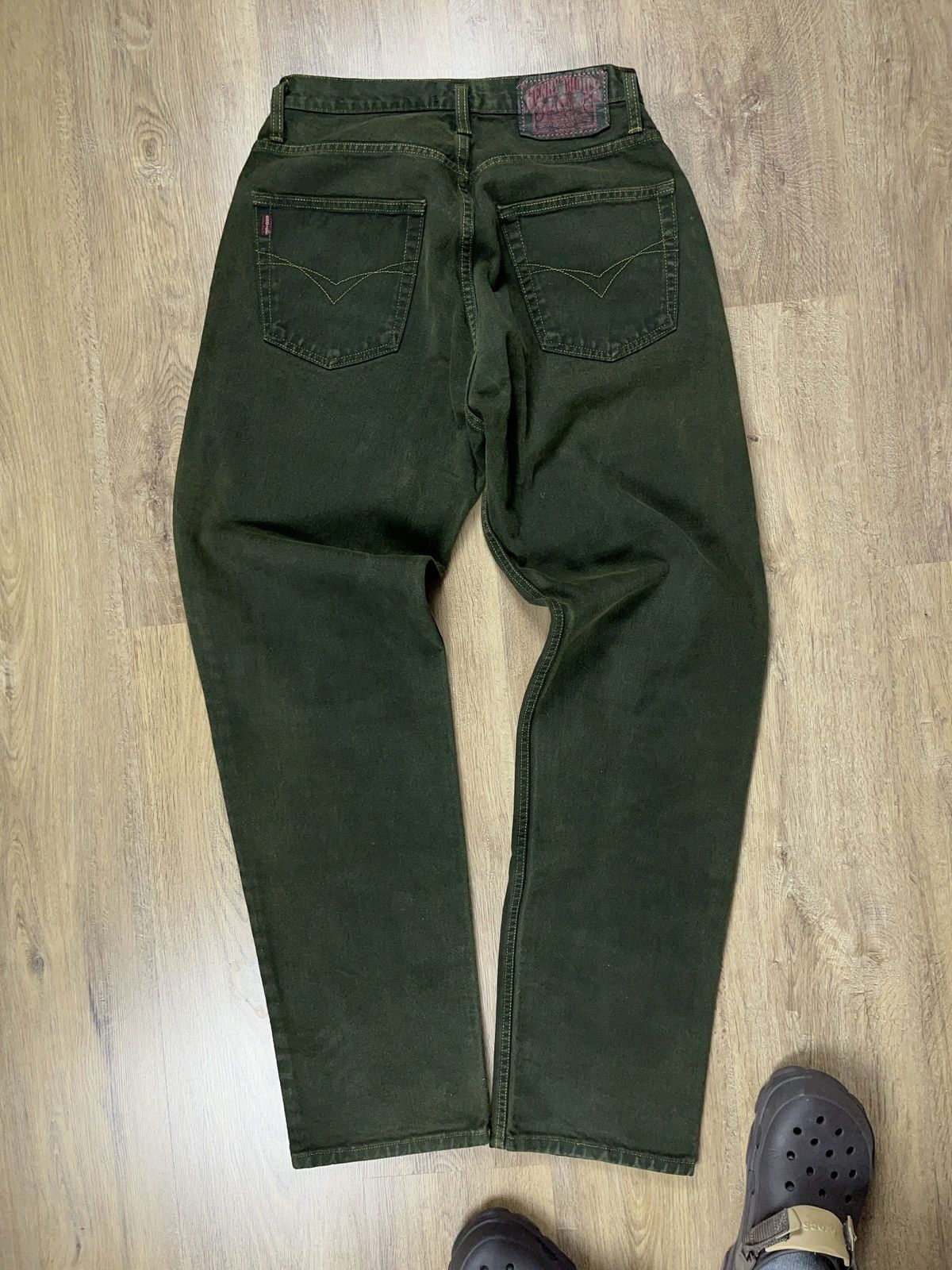 Vintage ➕y2k bottle green loose fit baggy jeans vintage skate style Size US 30 / EU 46 - 1 Thumbnail