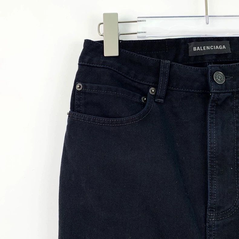 Other Balenciaga Black cotton denim skirt Size 24" / US 00 / IT 34 - 3 Thumbnail