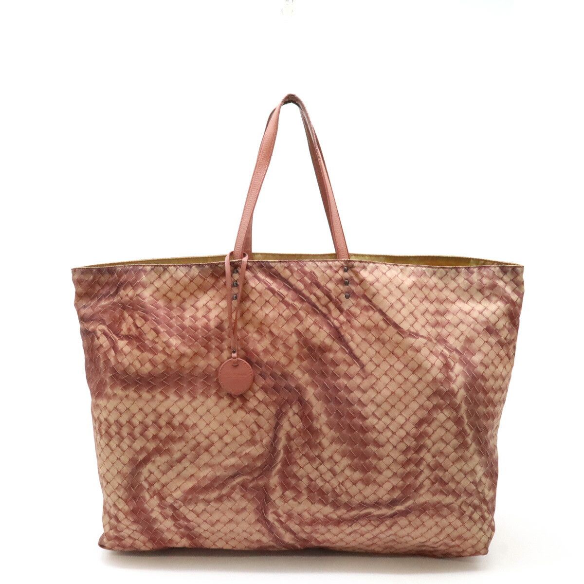 Bottega Veneta Bottega Veneta Nylon Leather Intreccio Illusion Tote Bag 299876 Pink Leather Tote Bag 299876 DUTY FREE for USA
