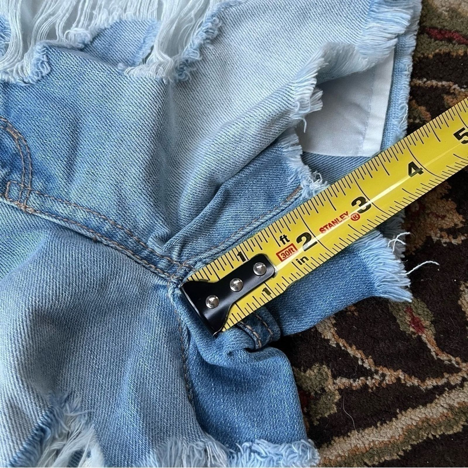 Other MUDD NWT Denim Shorts Button Fly Distressed Women’s 1 Size 25" / US 0 / IT 36 - 8 Thumbnail