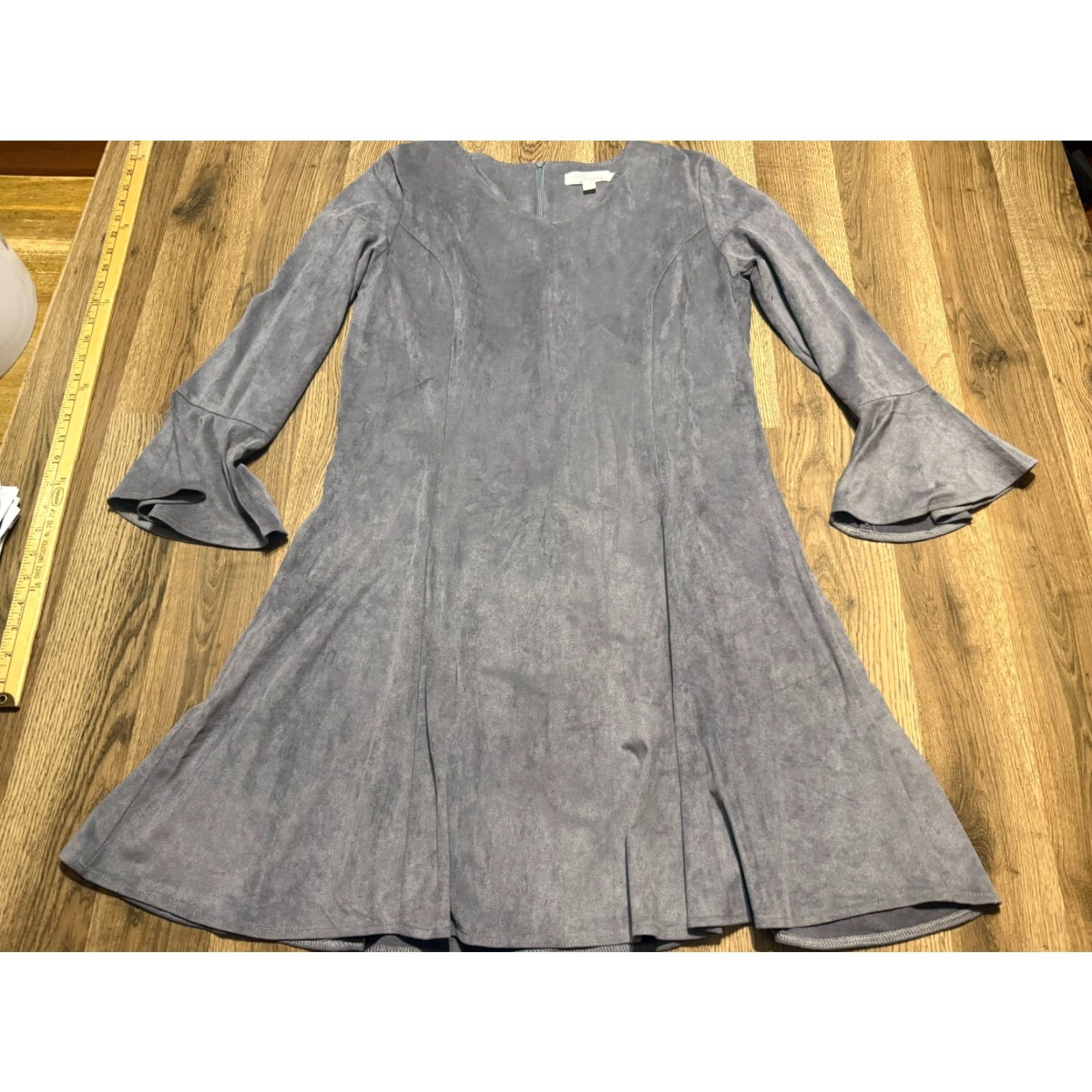 Vintage Aryeh Dress Women's XL Gray Long Sleeve A-Line Flared Sleeve Dress Size XL / US 12-14 / IT 48-50 - 2 Thumbnail
