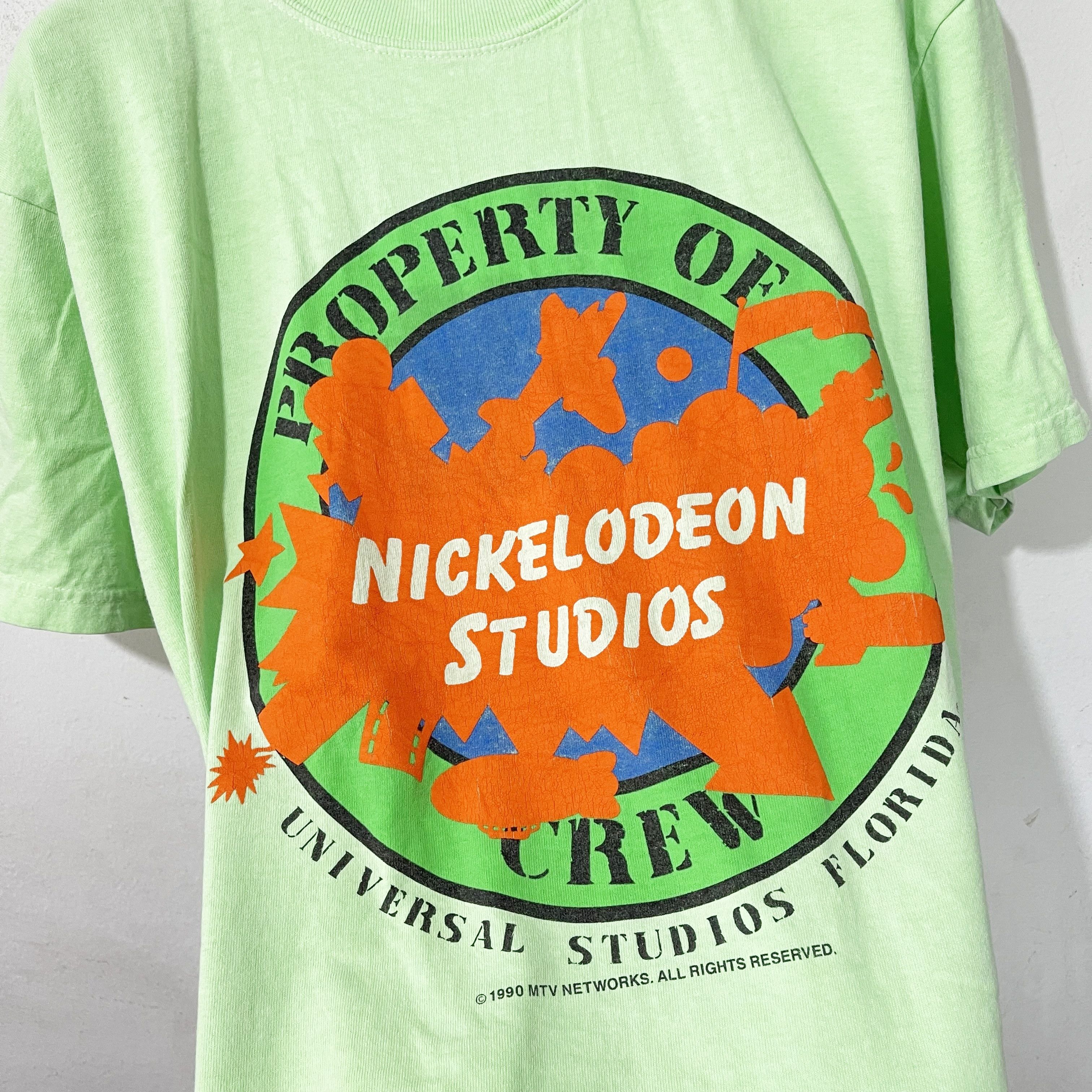 Universal Studios Vintage 1990 Nickelodeon Studios Crew T-Shirt Size US M / EU 48-50 / 2 - 2 Thumbnail