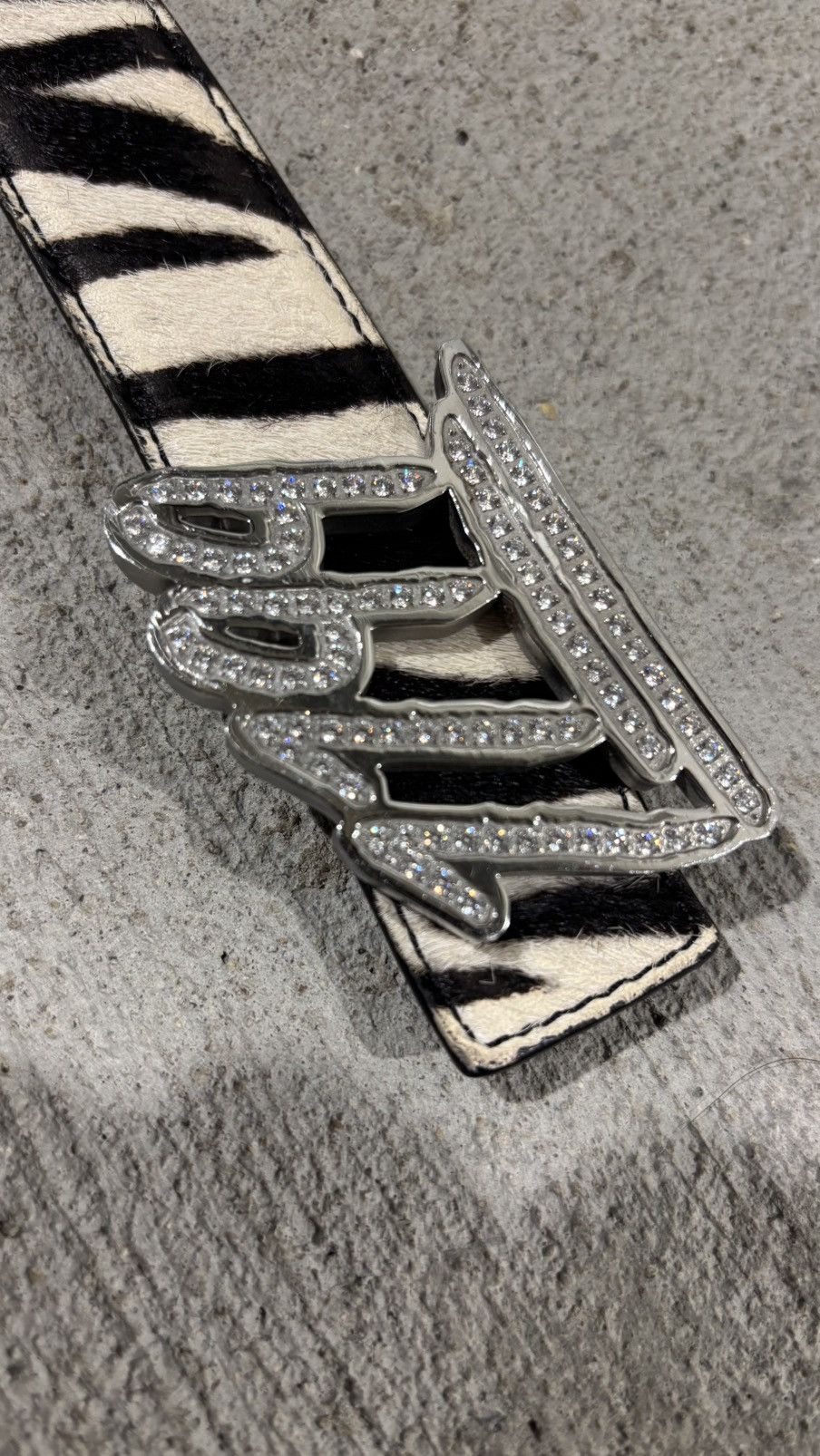 1199 Bazo 1199 Zebra Belt Size 32 - 4 Thumbnail