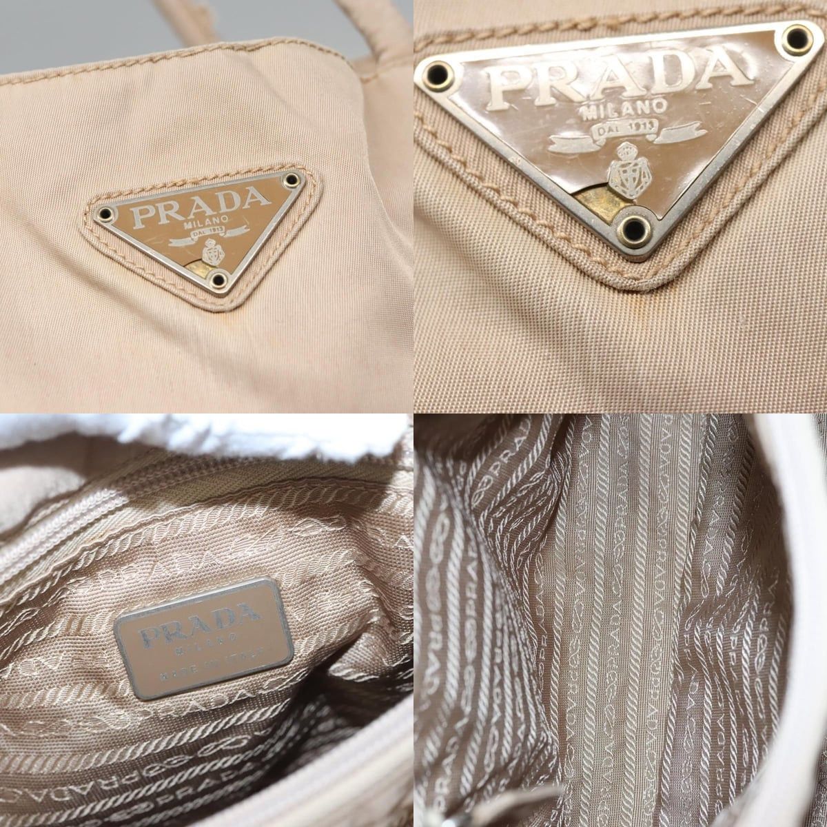Prada PRADA Hand Bag Nylon Beige Size ONE SIZE - 11 Thumbnail