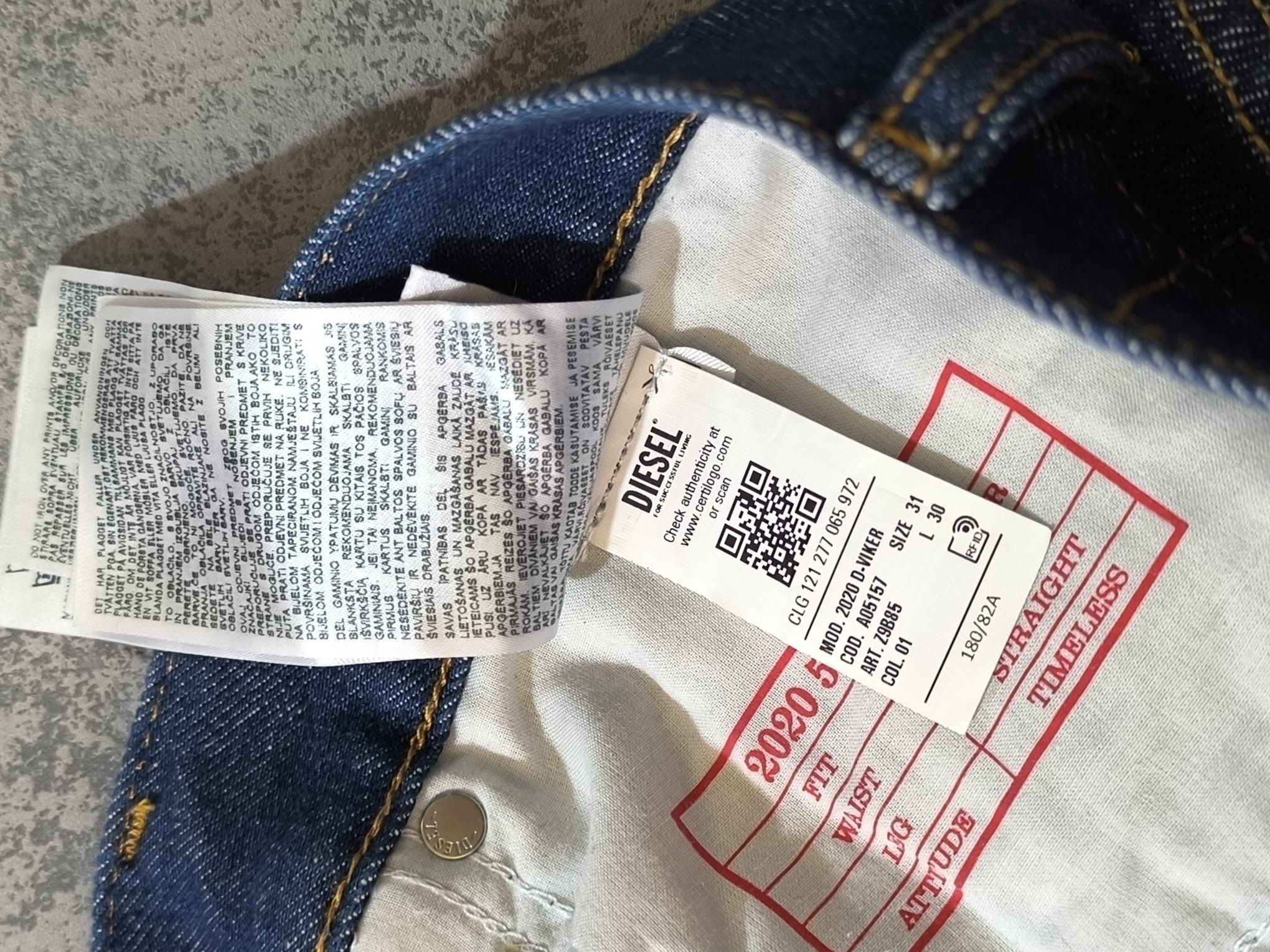 Diesel Diesel Straight Jeans 2020 D-Viker Glenn Martens Size US 32 / EU 48 - 5 Thumbnail