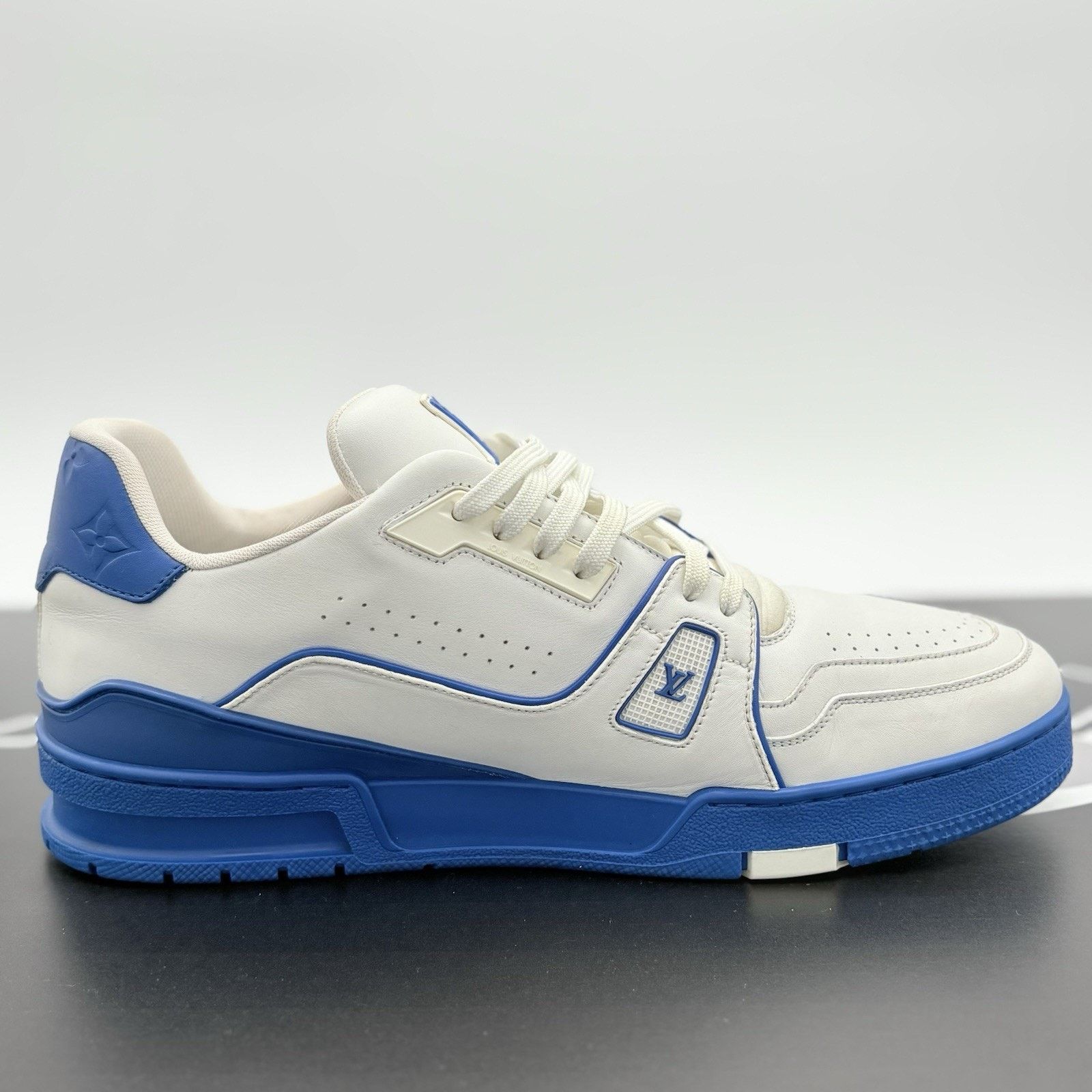 Louis Vuitton Louis Vuitton Trainer ' White Blue ' | SUPER CLEAN! Size US 11.5 / EU 44-45 - 10 Thumbnail