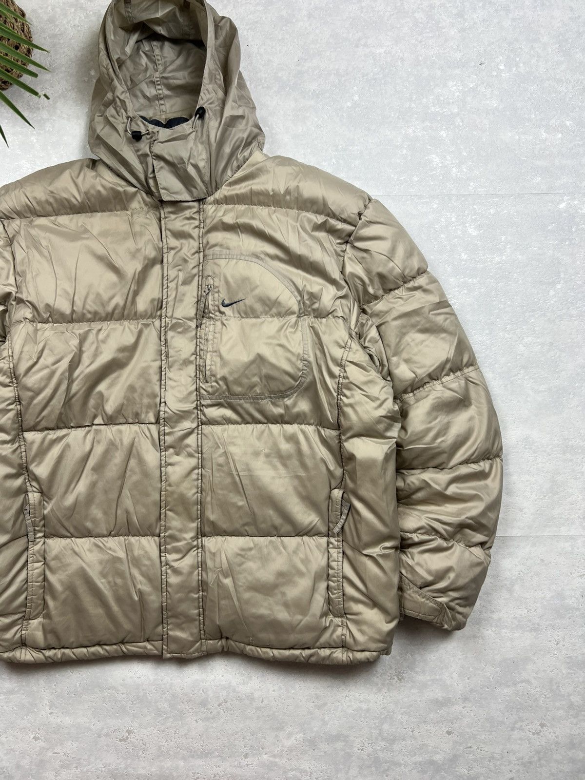 Nike 90s Nike Swoosh Vintage Y2K Oversized Hooded Puffer Jacket Size US XL / EU 56 / 4 - 3 Thumbnail