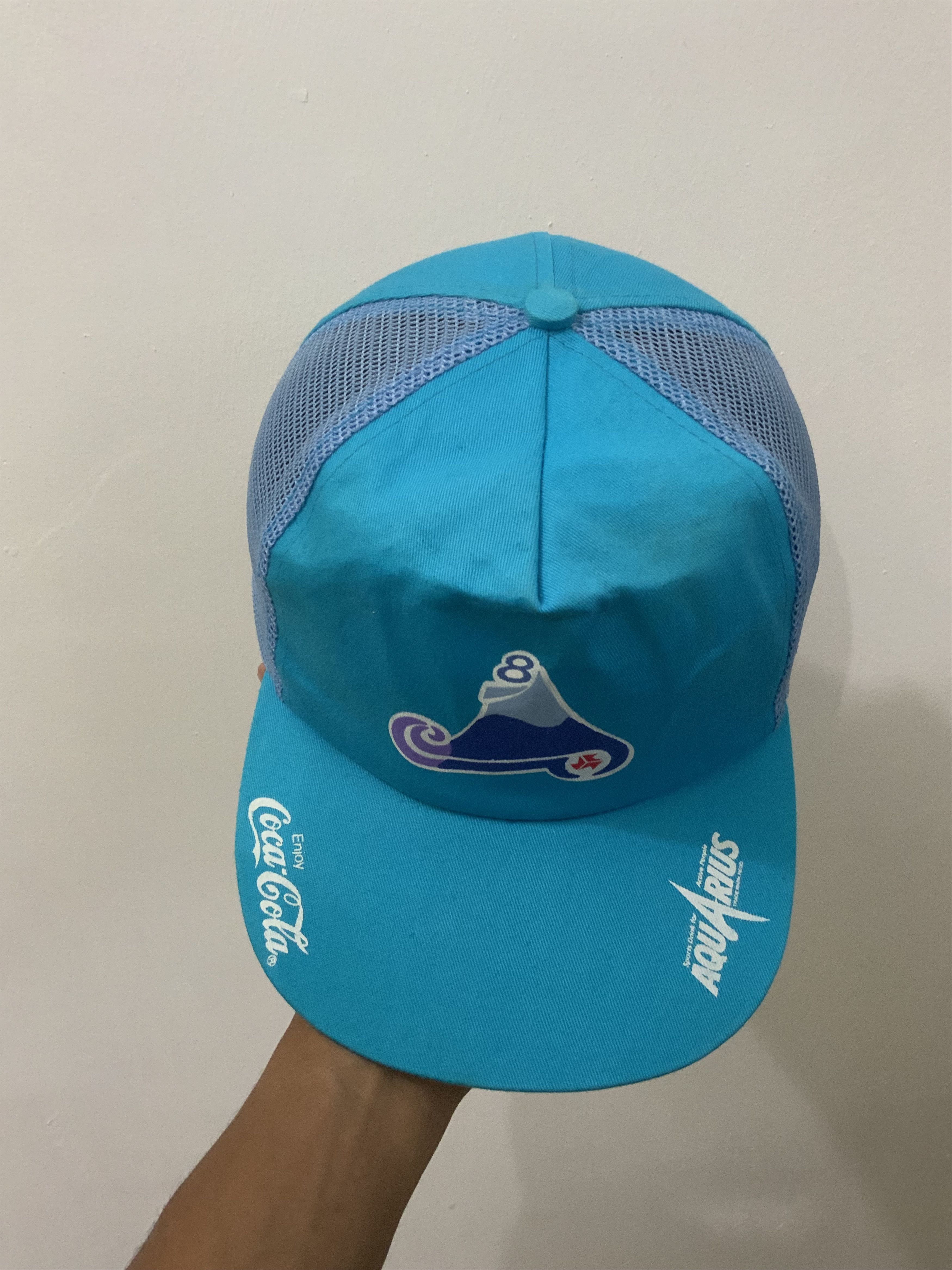Coca Cola Coca Cola Aquarius Half Trucker Hat Size ONE SIZE - 6 Thumbnail