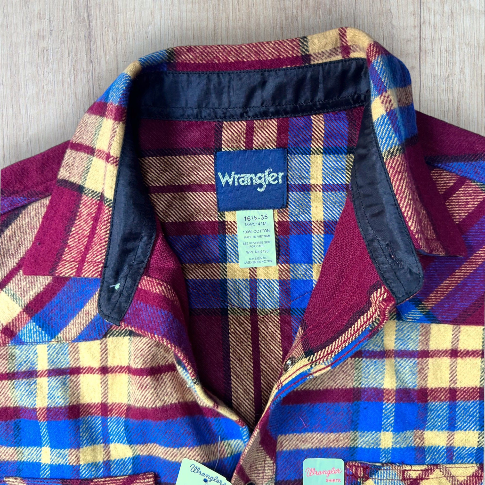 Wrangler NWT Deadstock Vintage 80s WRANGLER Flannel Shirt MW5141M Size US M / EU 48-50 / 2 - 4 Thumbnail