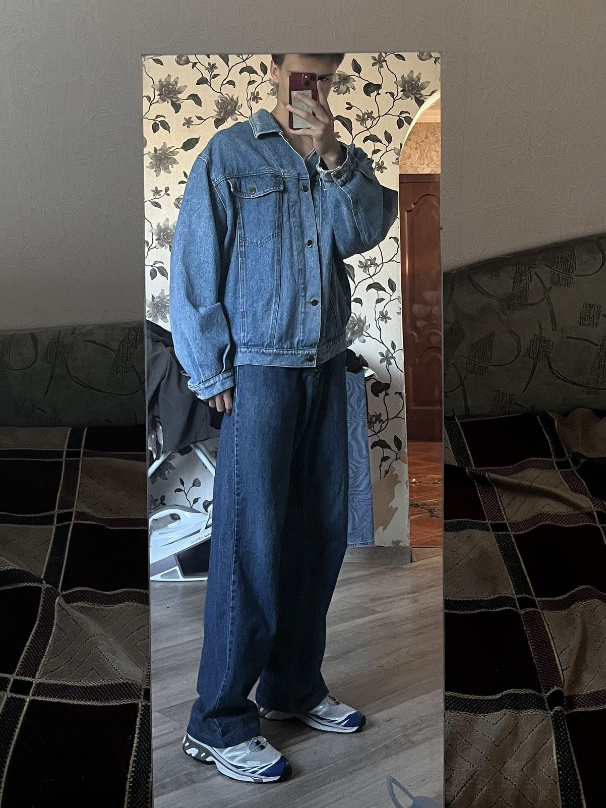 Vintage 🔥VINTAGE 1990S DENIM JACKET MADE IN ITALY Size US L / EU 52-54 / 3 - 13 Thumbnail