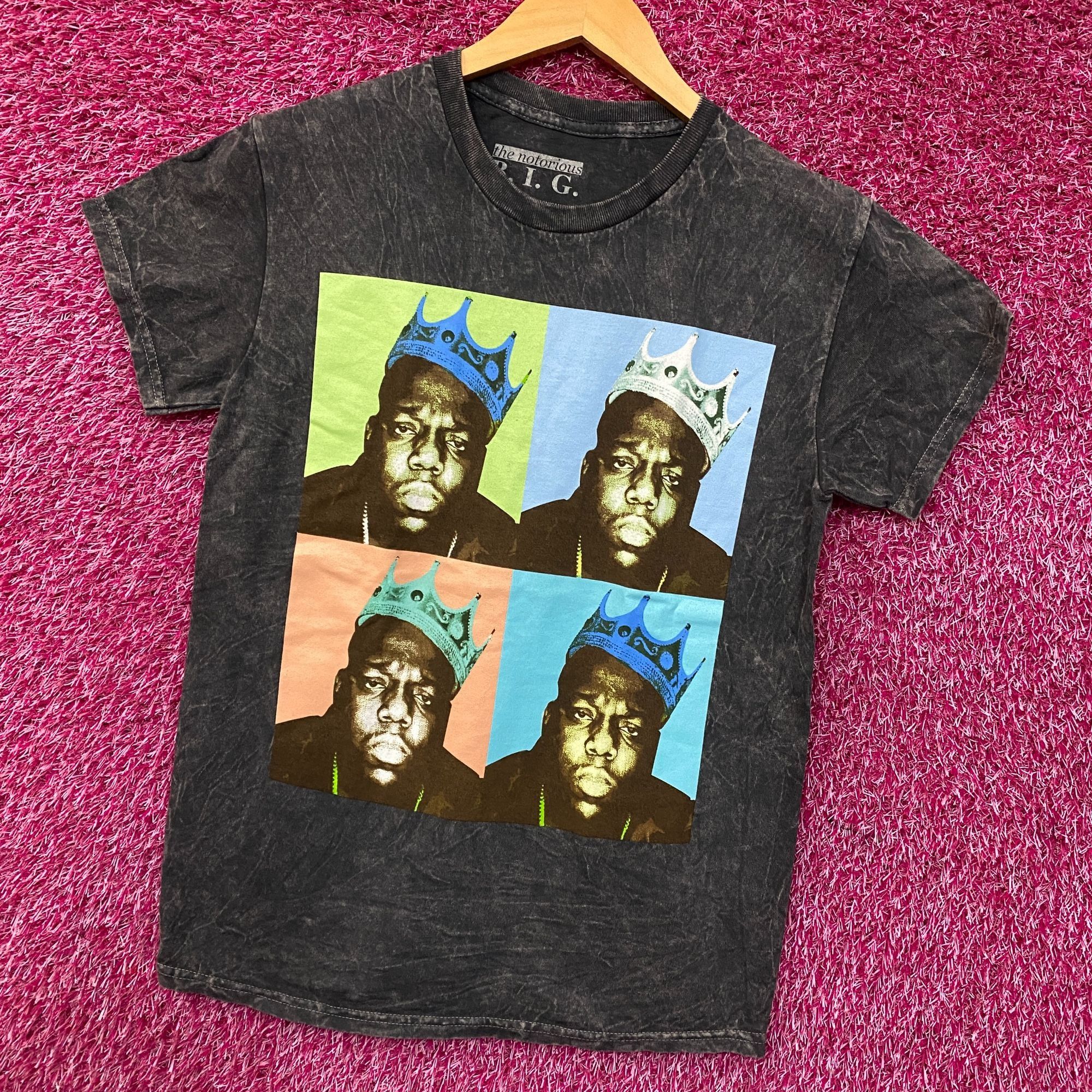 Rap Tees The Notorious B.I.G. King of New York Pop Art Graphic T-Shir Size US S / EU 44-46 / 1 - 3 Thumbnail