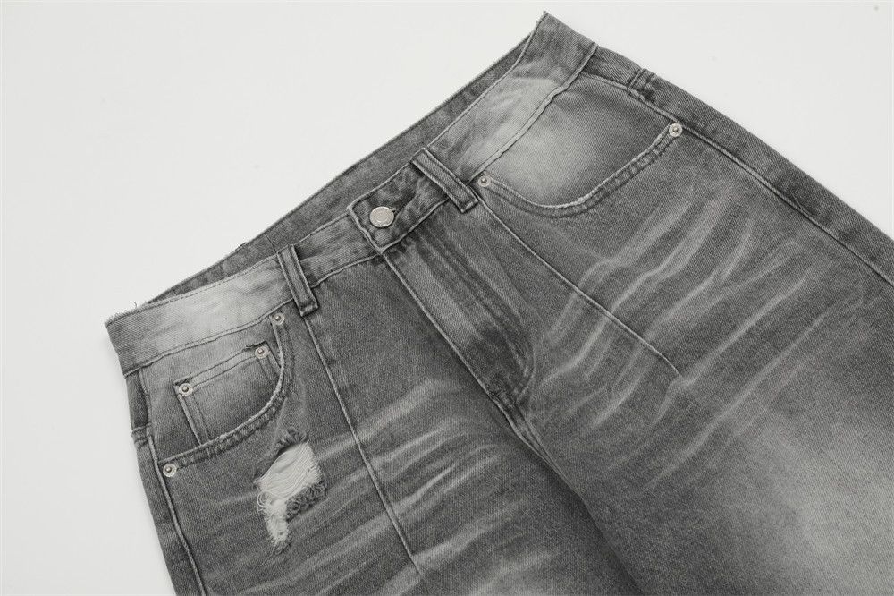 Japanese Brand × Jean Street punk distressed washed gradient ripped jeans for men Size US 34 / EU 50 - 4 Thumbnail