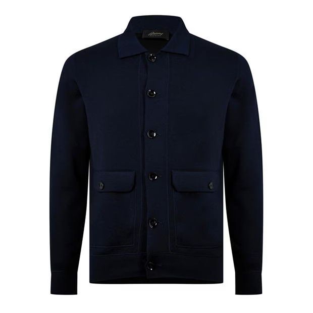 image of Brioni O1G2R1Mq0524 Boutton Blousn In Midnight Blue, Men's (Size Small)