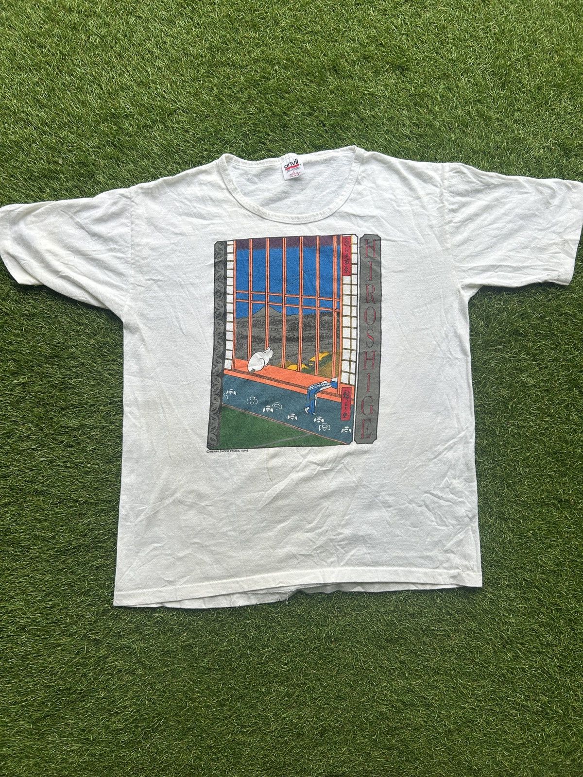 Vintage Vintage 1987 Hiroshige Japanese Art T-Shirt Size L / US 10 / IT 46 - 1 Thumbnail