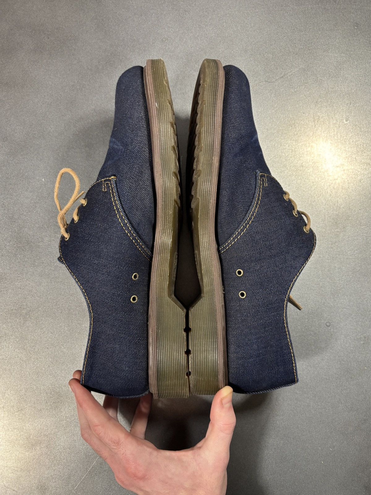 Dr. Martens F/W 2004 Doc Martens Denim Derby Boots Y2K Vintage Cagney 10 Size US 10.5 / EU 43-44 - 16 Thumbnail
