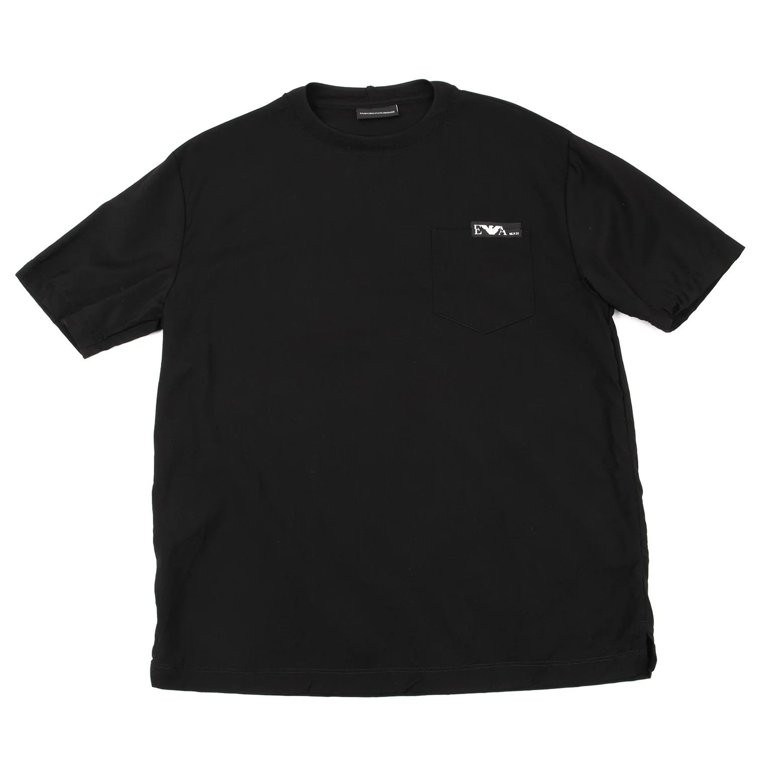 Emporio Armani Eagle Logo Tape Pocket T-Shirt in Black, Size S Size US S / EU 44-46 / 1 - 1 Thumbnail