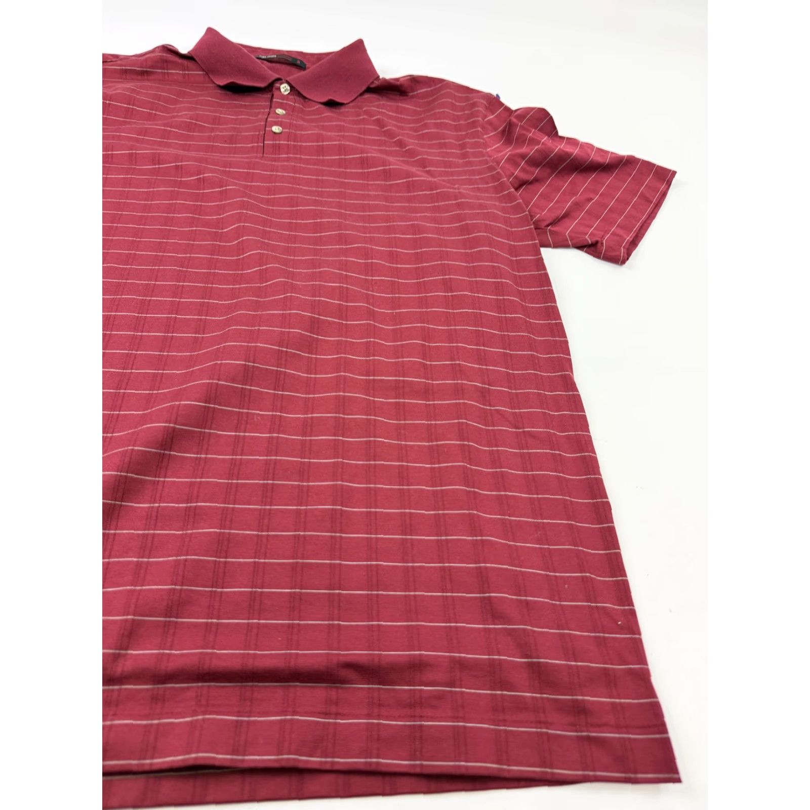 Nike Nike Tiger Woods Polo Shirt Mens XL Red Stripe NikeFIT DRY Golf Size US XL / EU 56 / 4 - 3 Thumbnail
