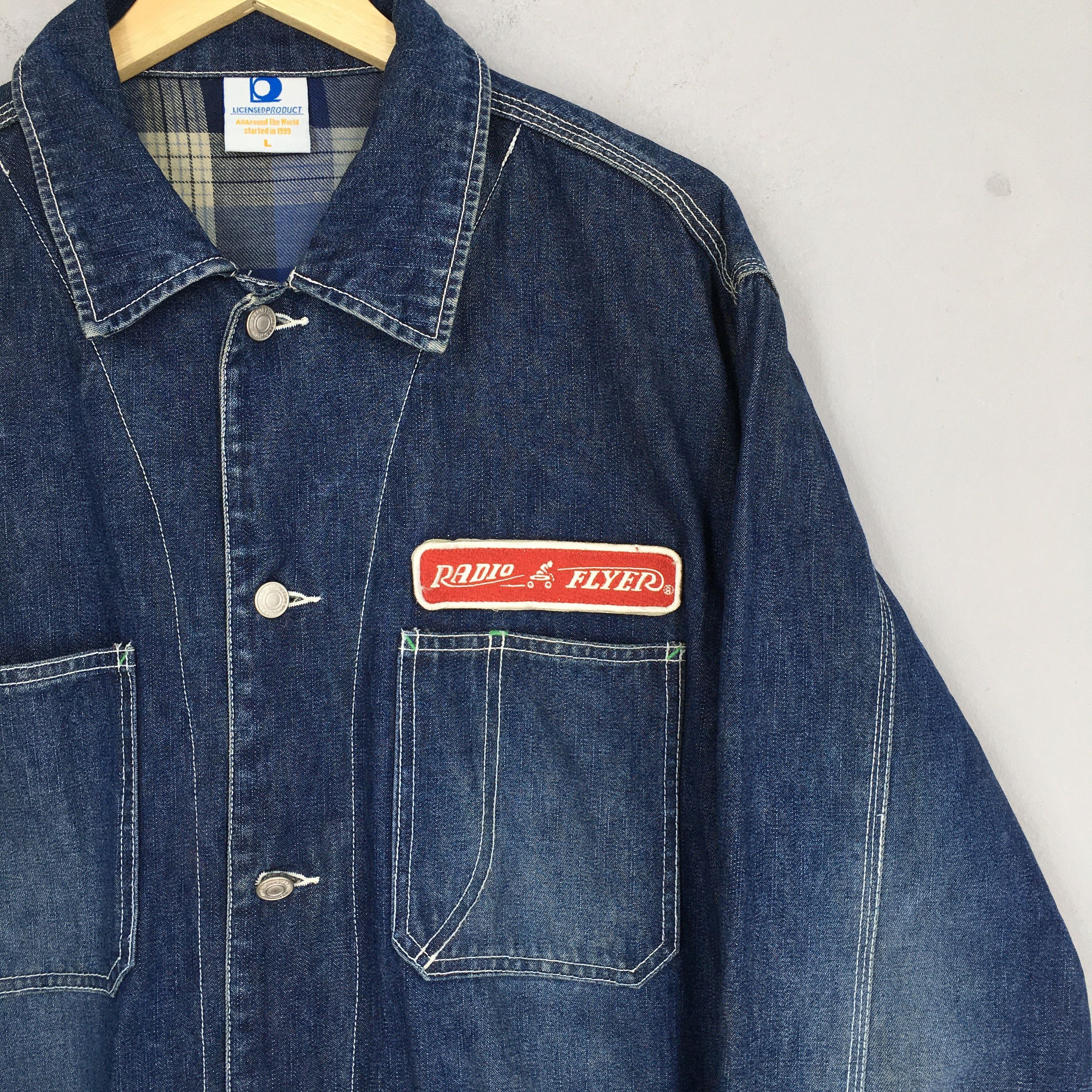 Other Vintage 1980s Radio Flyer Denim Chore Workers Jacket Large Size US L / EU 52-54 / 3 - 2 Thumbnail