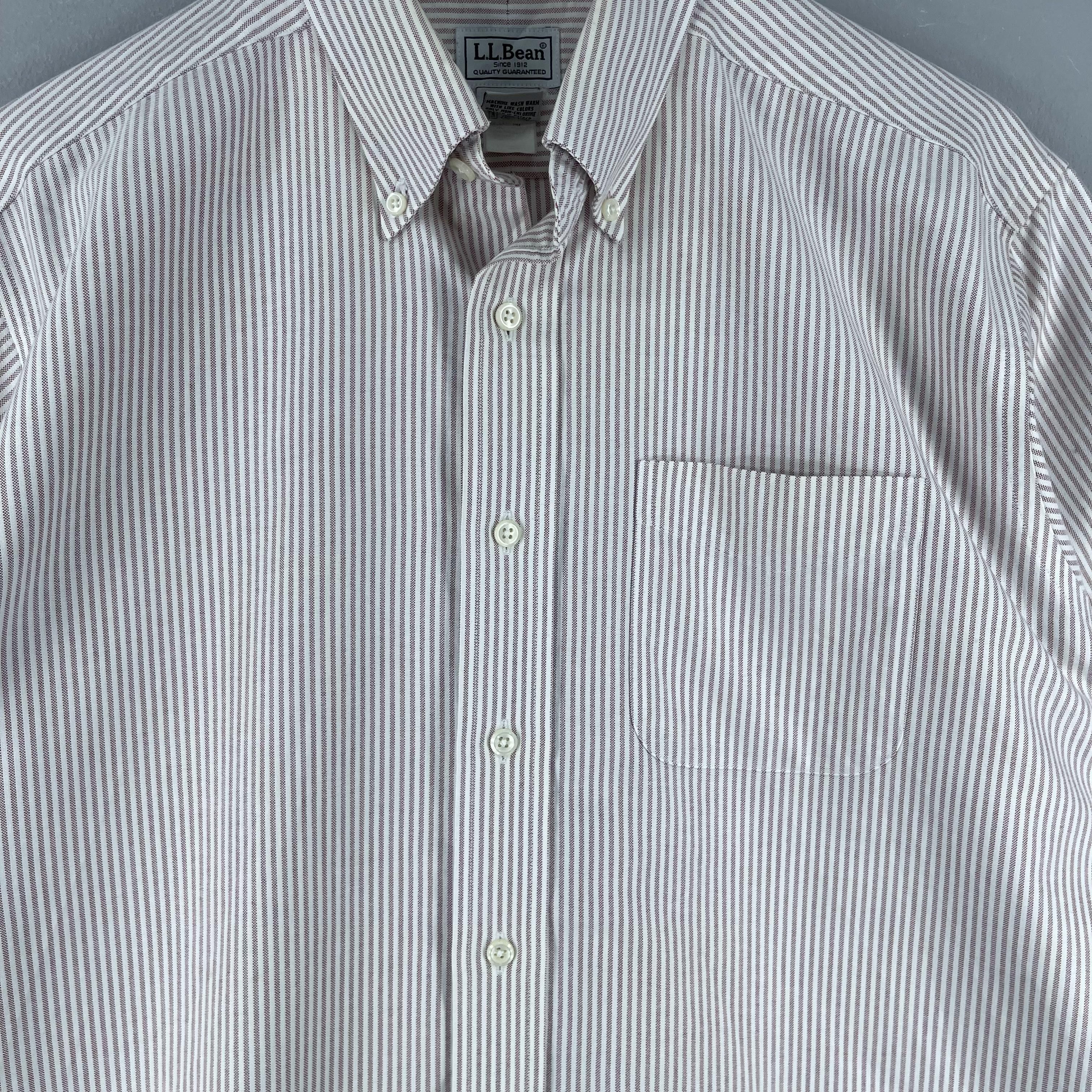 L.L. Bean Vintage 1990s LL BEAN Stripes Flannel Button Up Size US XL / EU 56 / 4 - 2 Thumbnail