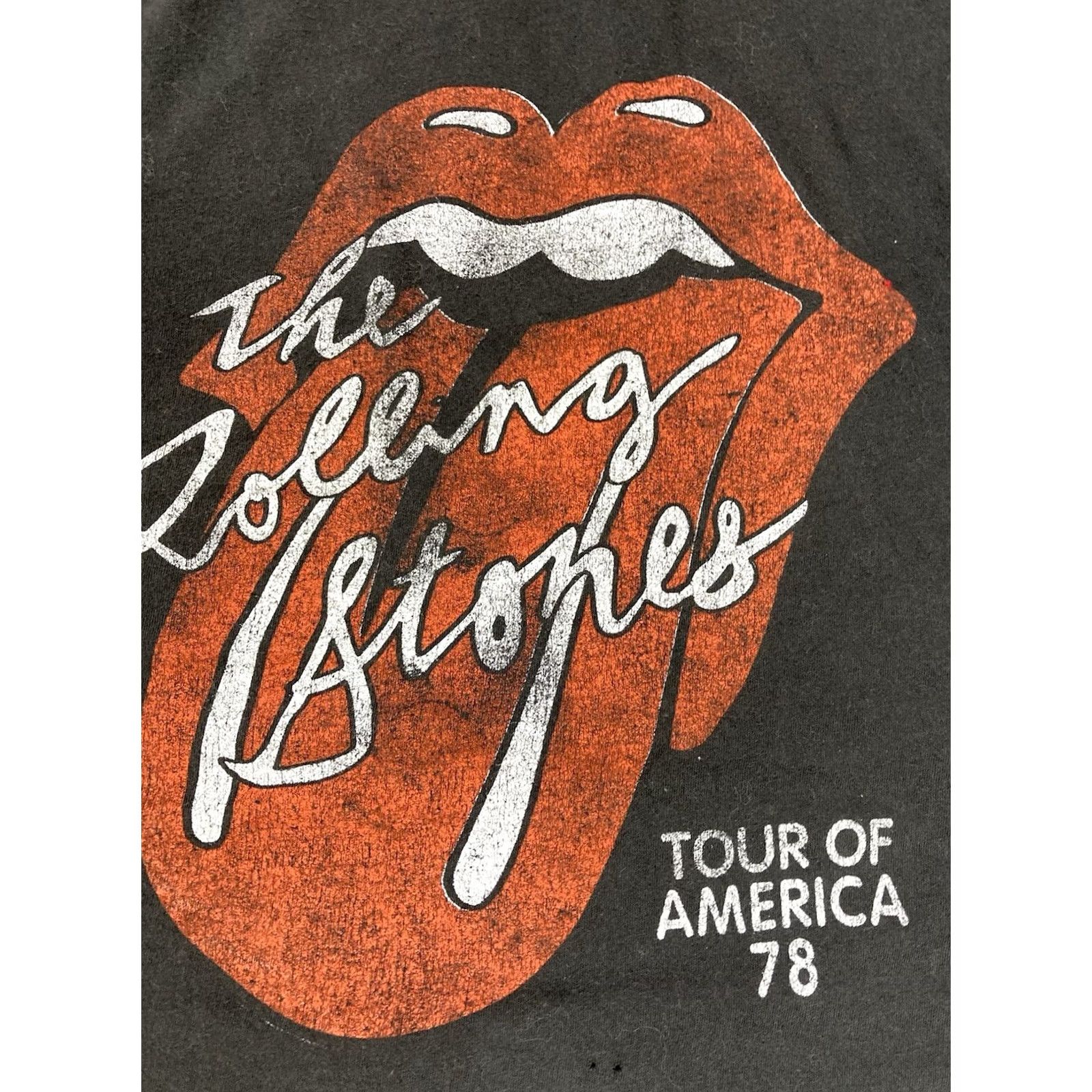 Vintage VINTAGE The Rolling Stones Tour Of America 1978 Graphic T-shirt Women XXL Black Size XXL / US 16-18 / IT 52-54 - 2 Thumbnail