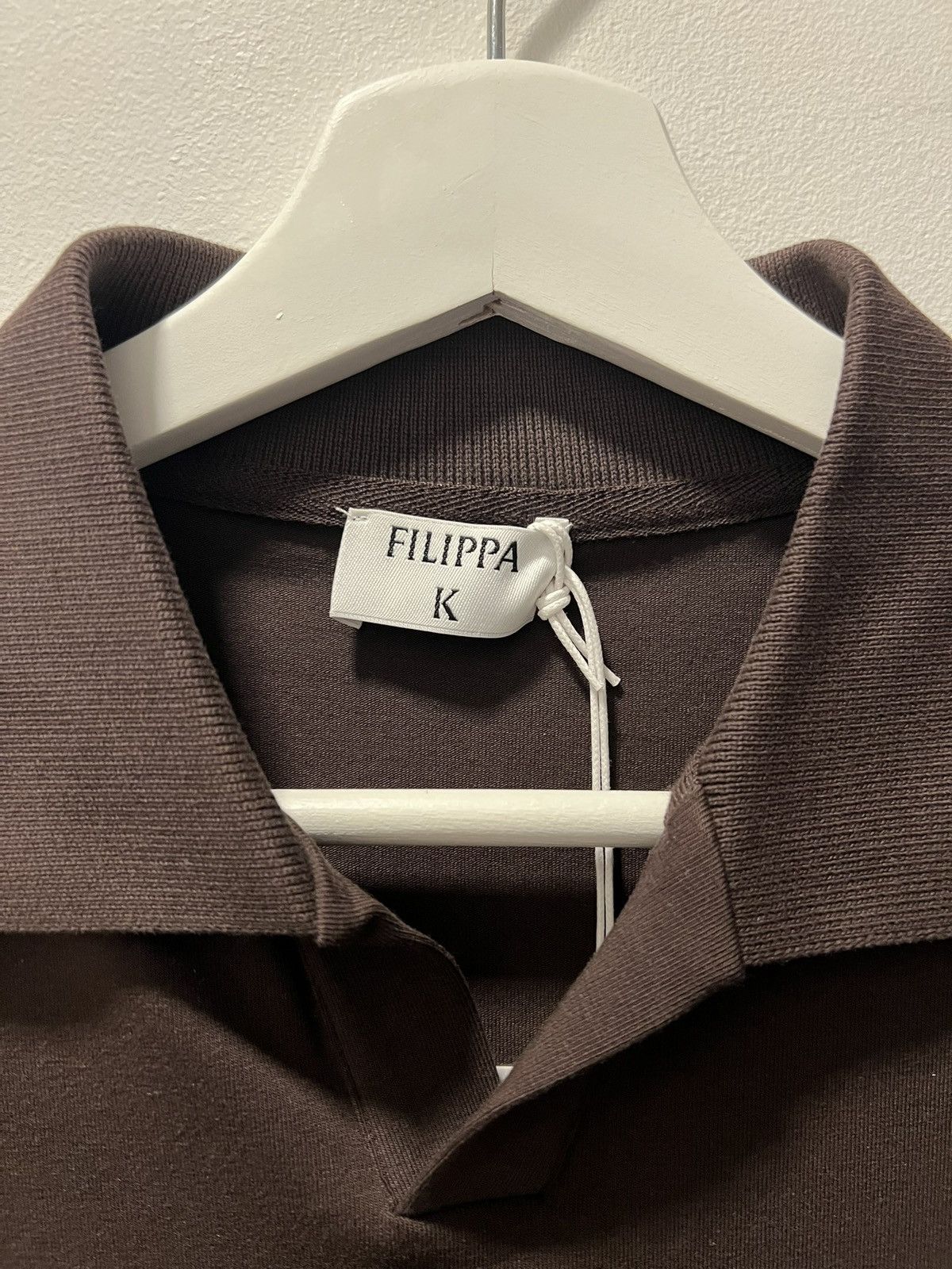 Filippa K Filippa K Brown Chocolate Stretch Cotton Polo T-Shirt Size US S / EU 44-46 / 1 - 5 Thumbnail