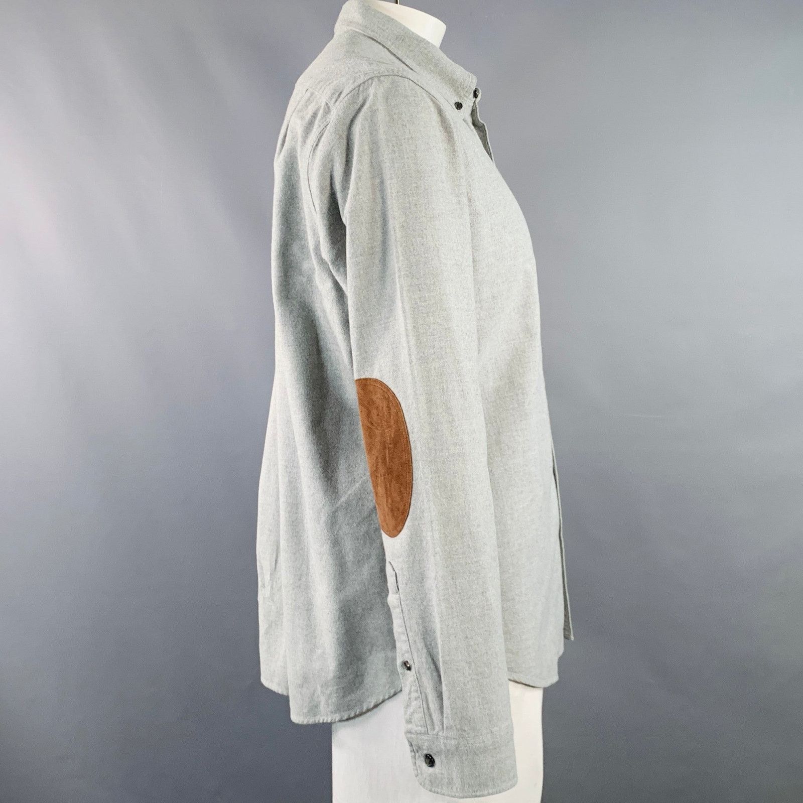 J.Crew J CREW XL Brown Cotton Button Down Long Sleeve Shirt Size US XL / EU 56 / 4 - 2 Thumbnail