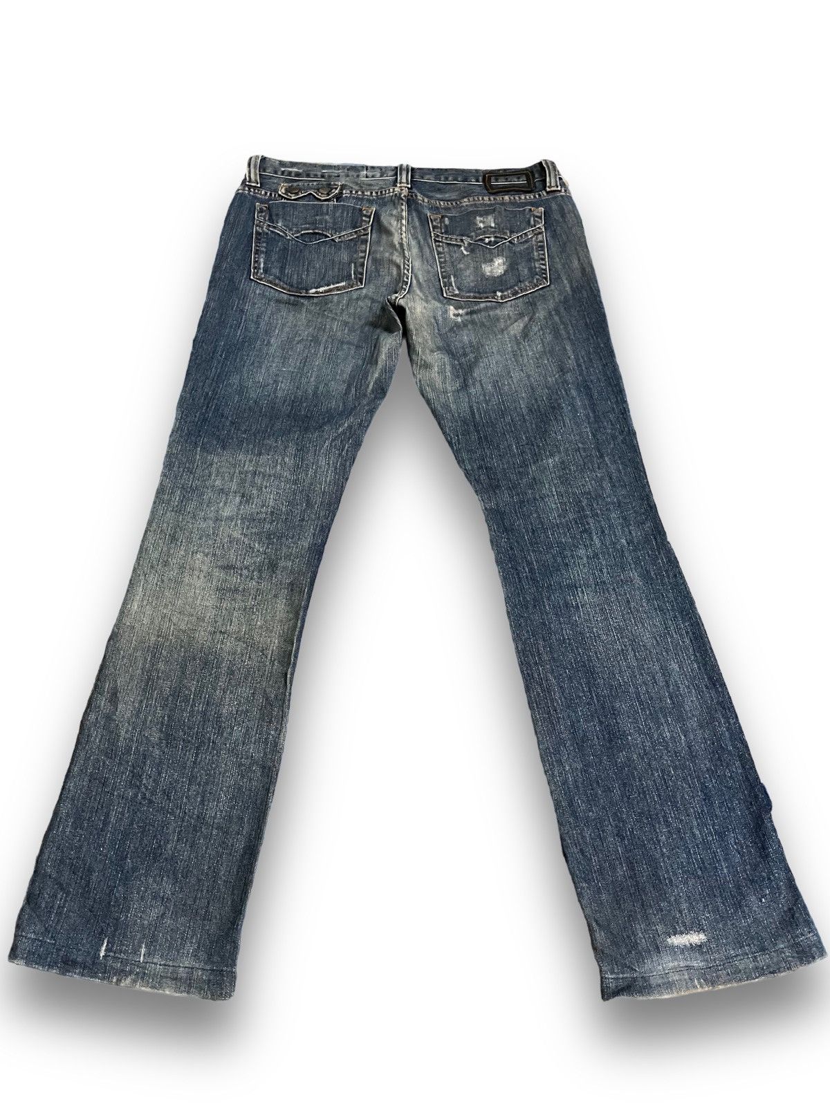 Howe Vintage Howe Flare Distressed Denim Size US 35 - 9 Thumbnail