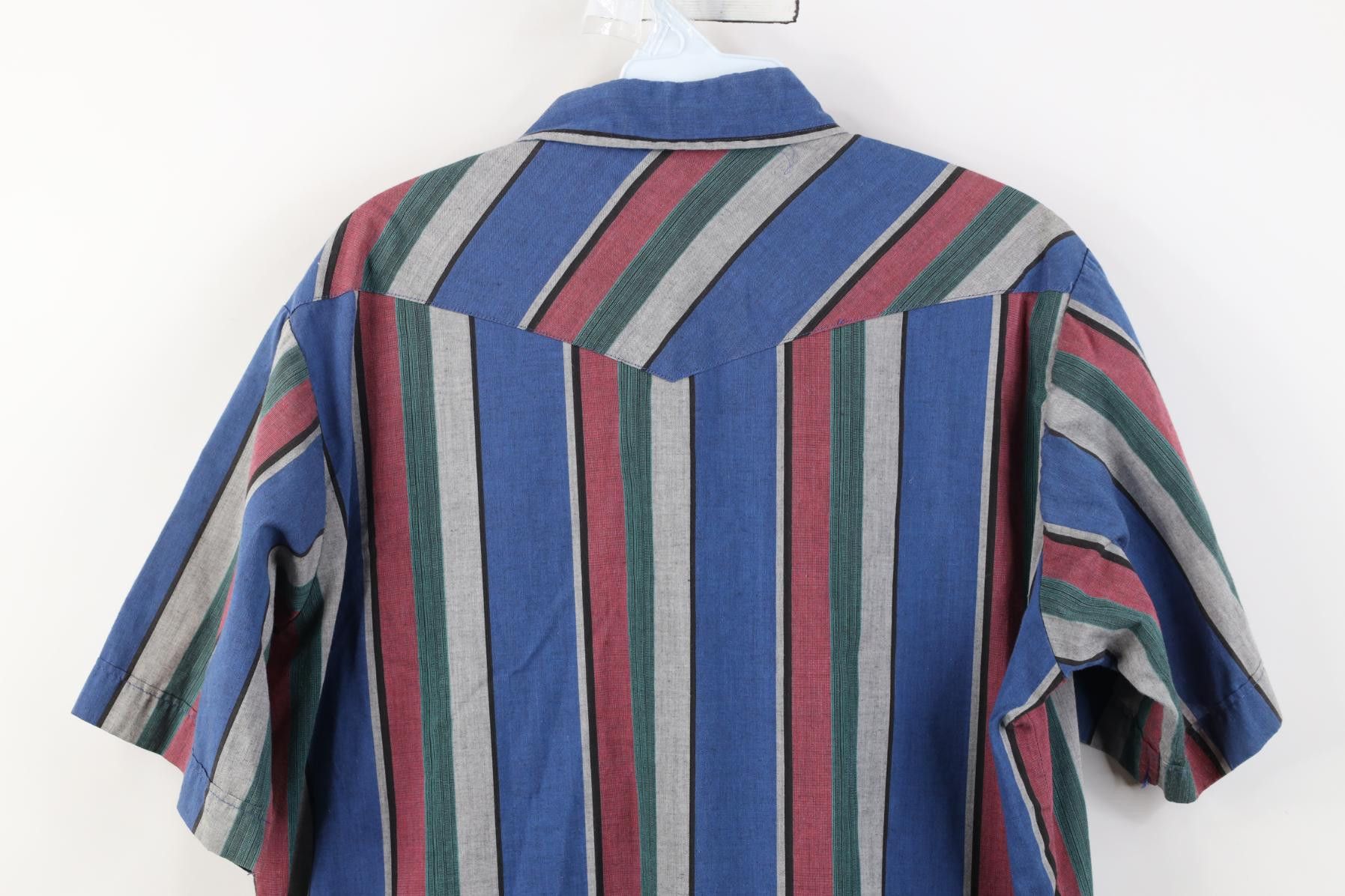 Vintage Vintage 90s Streetwear Striped Western Cowboy Button Shirt Size US L / EU 52-54 / 3 - 11 Thumbnail