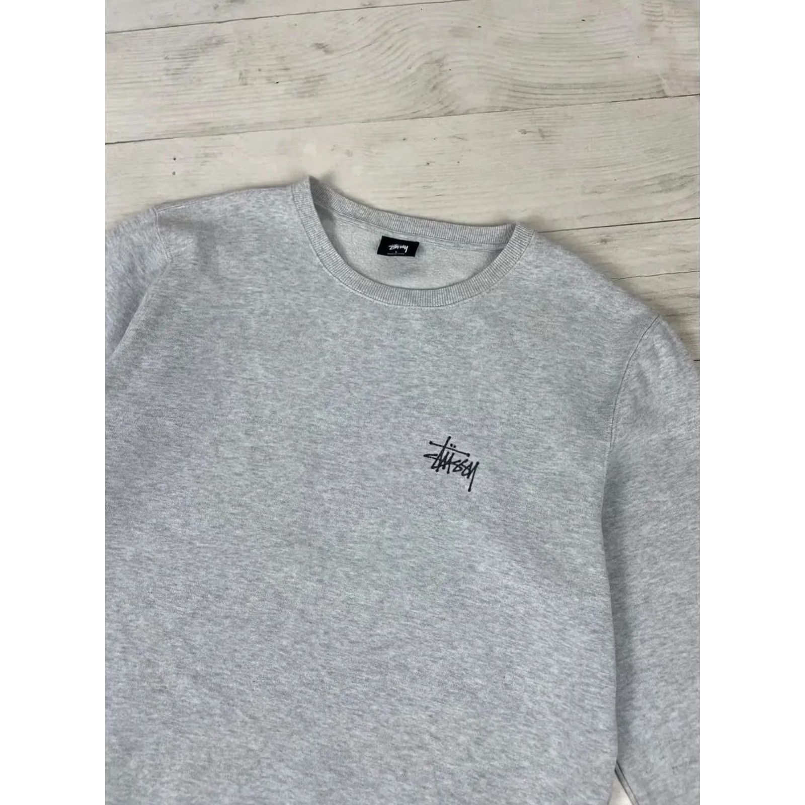 Logo 7 VINTAGE Stussy Sweatshirt Big Logo Men L gray Sweatshirt 90s Mens Size US L / EU 52-54 / 3 - 3 Thumbnail