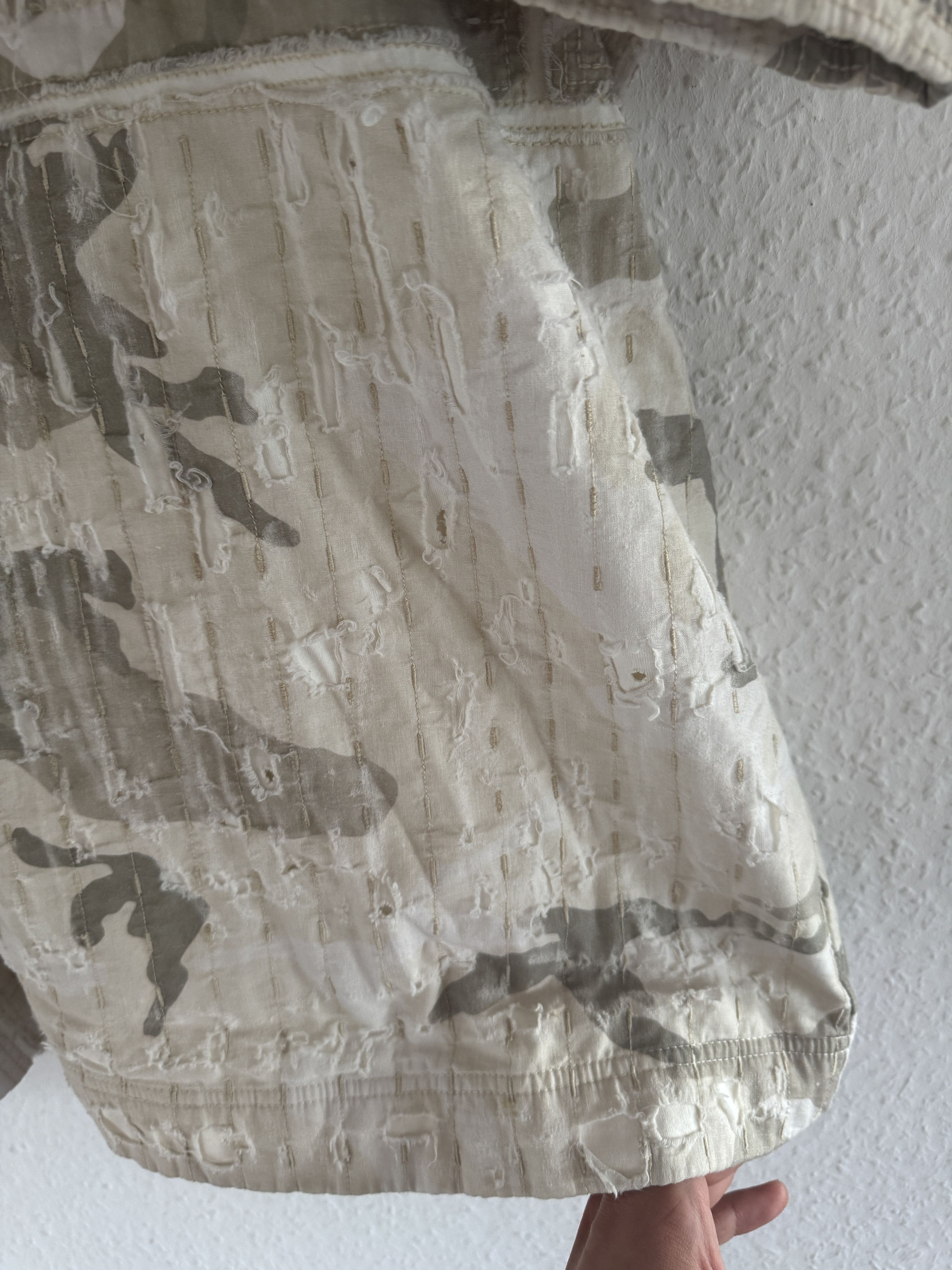 Givenchy Givenchy Oversized Distressed Cotton Jersey/Linen T-Shirt Size US XXL / EU 58 / 5 - 7 Thumbnail