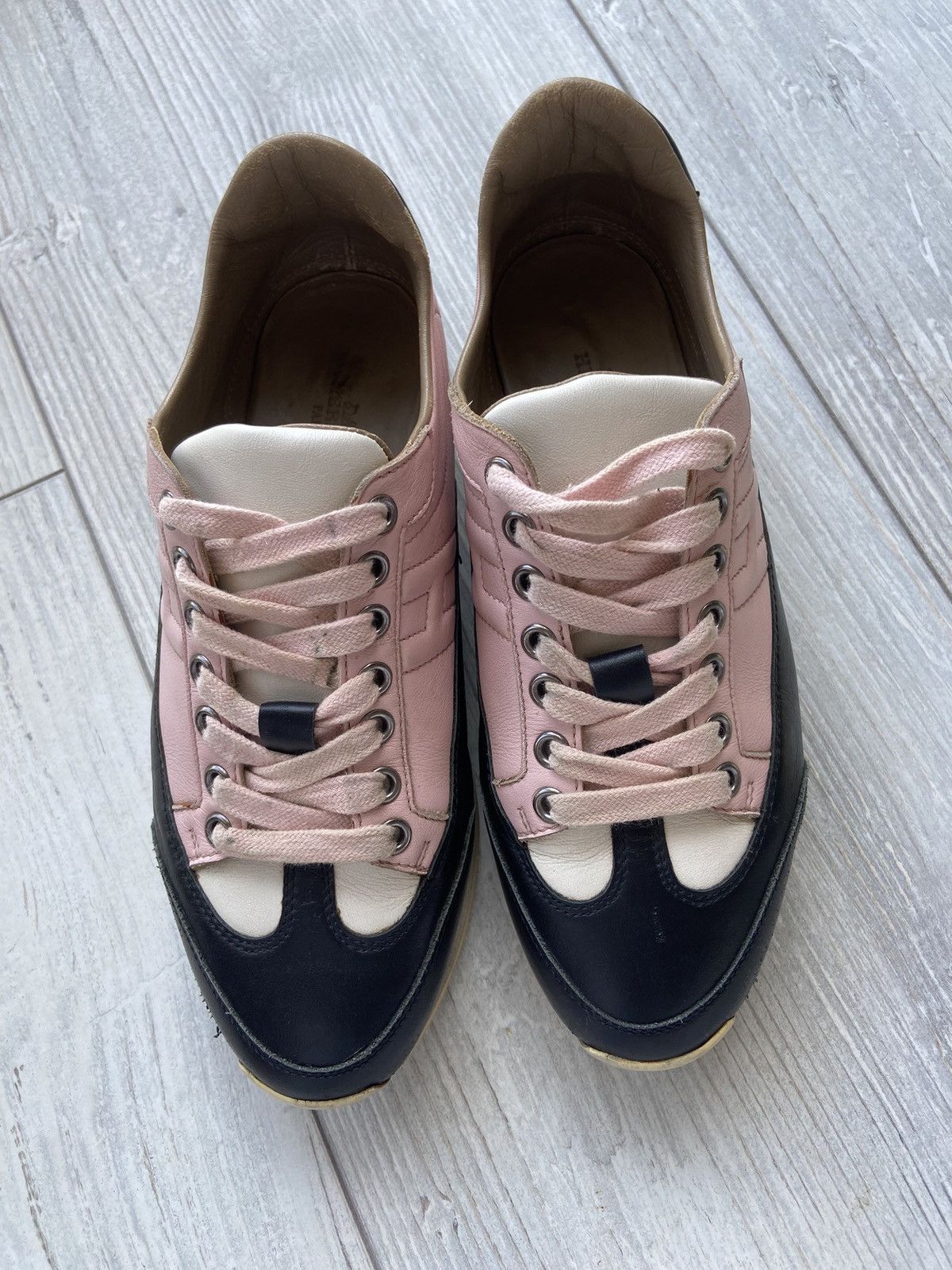 Hermes Hermes Leather Goal Sneakers Size US 7 / IT 37 - 6 Thumbnail
