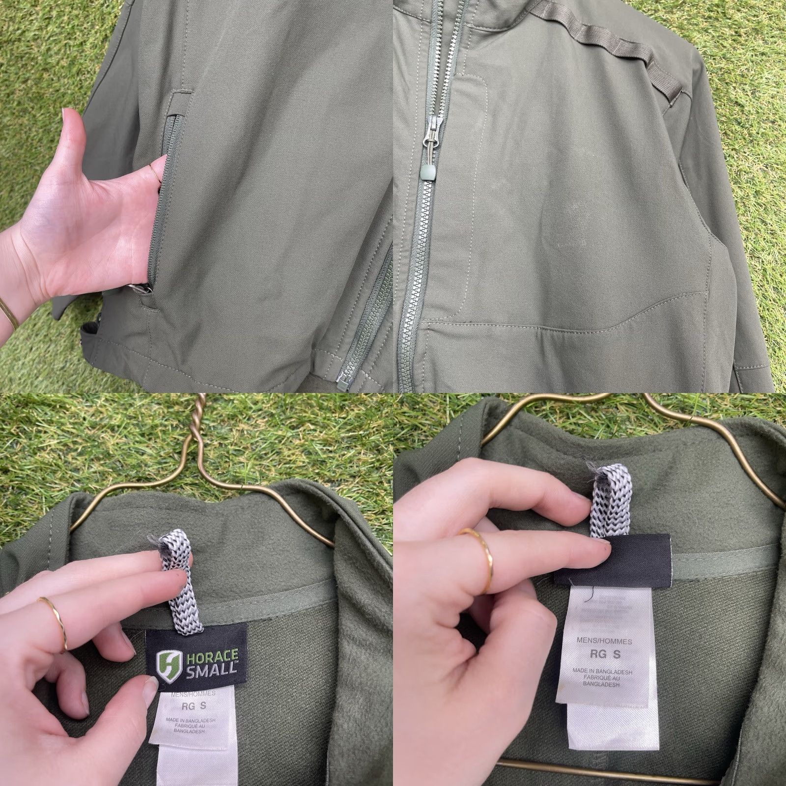 Vintage Horace Jacket Mens Small Green Soft Shell Full Zip Nylon Outdoors Workwear y2k Size US S / EU 44-46 / 1 - 8 Thumbnail