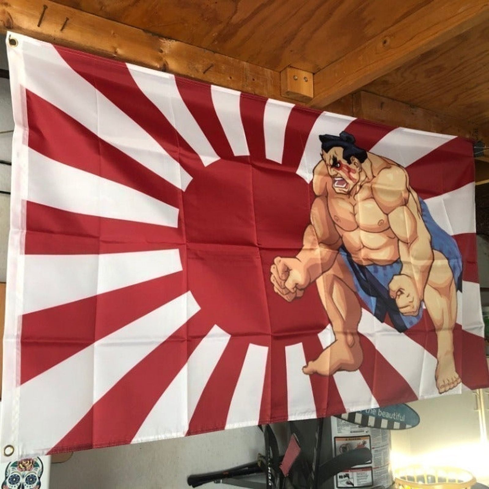 Other Street Fighter II Turbo 5ft E Honda Flag Size ONE SIZE - 3 Thumbnail