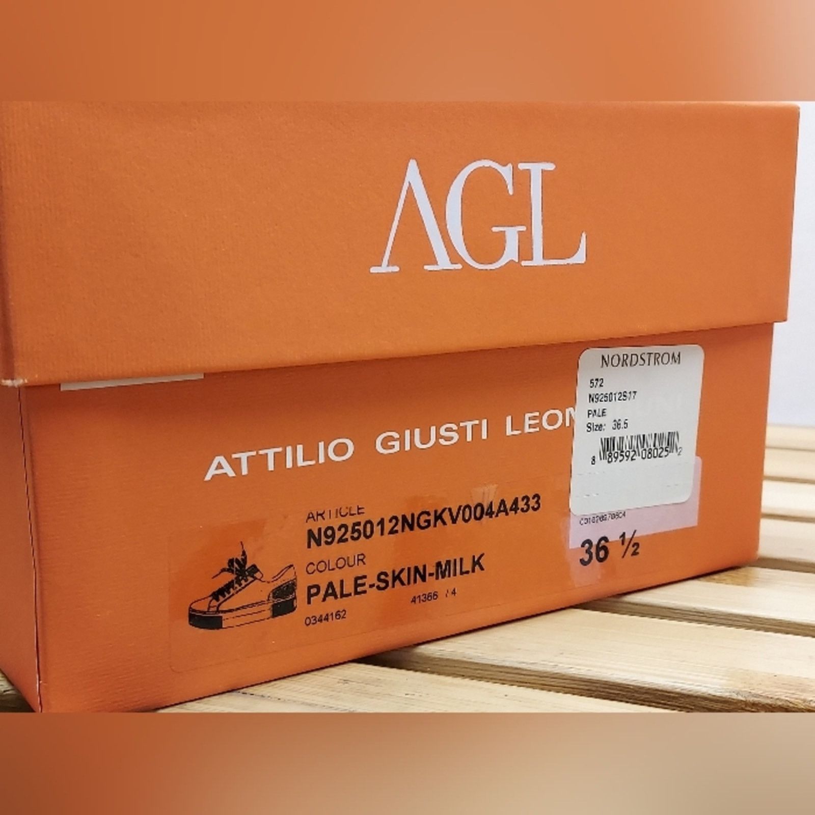 AGL AGL Womens Pale Skin Milk Sneaker Shoes Size 36.5 (6.5) Size US 6.5 / IT 36.5 - 5 Thumbnail