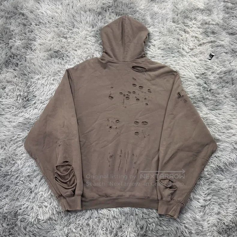 Balenciaga Balenciaga Double Layer Destroyed Hoodie Size US XXS / EU 40 - 5 Thumbnail