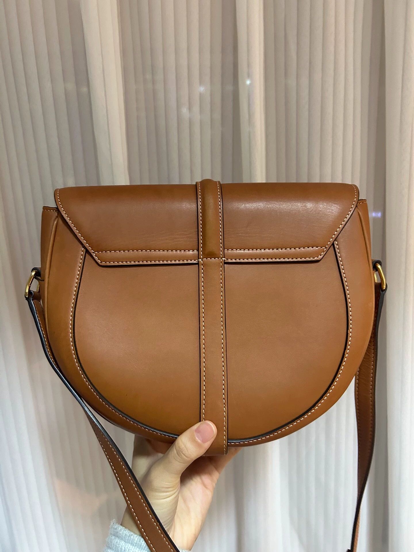 Celine Celine Limited Saddle Bag Canvas & Leather 98 23x20 Size ONE SIZE - 4 Thumbnail