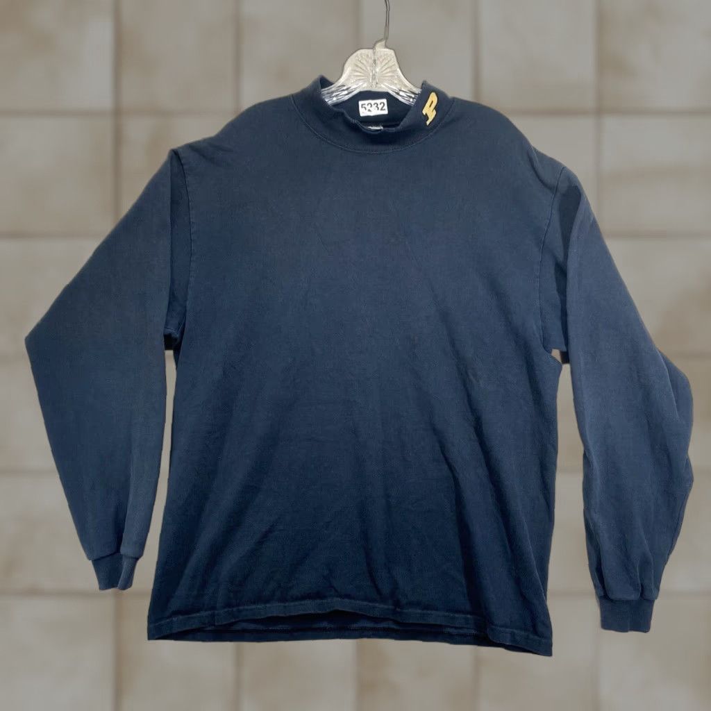 Vintage VINTAGE Cotton Deluxe Men's Pitt Panthers Embroidered Blue Mock Neck Knit Shirt Large Sports 90s Fans Size US L / EU 52-54 / 3 - 1 Thumbnail